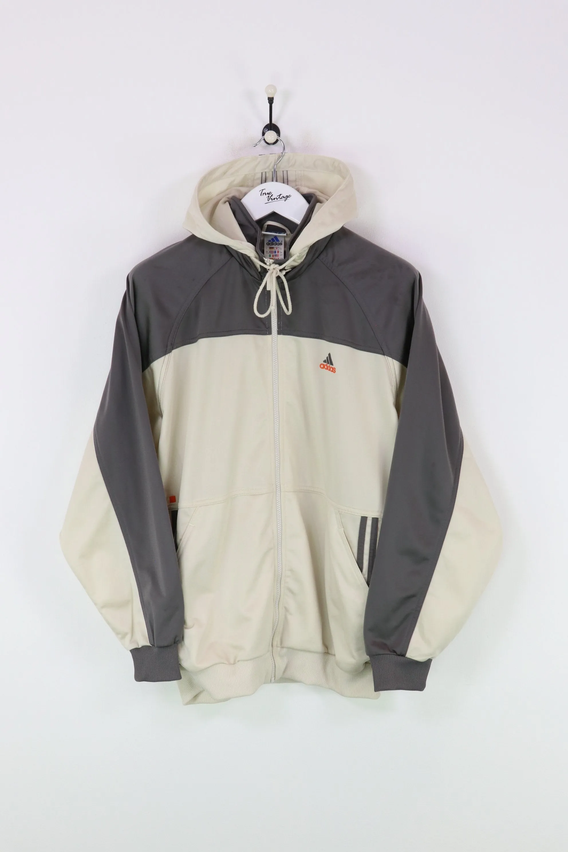 Adidas Hooded Track Jacket Beige/Grey XL