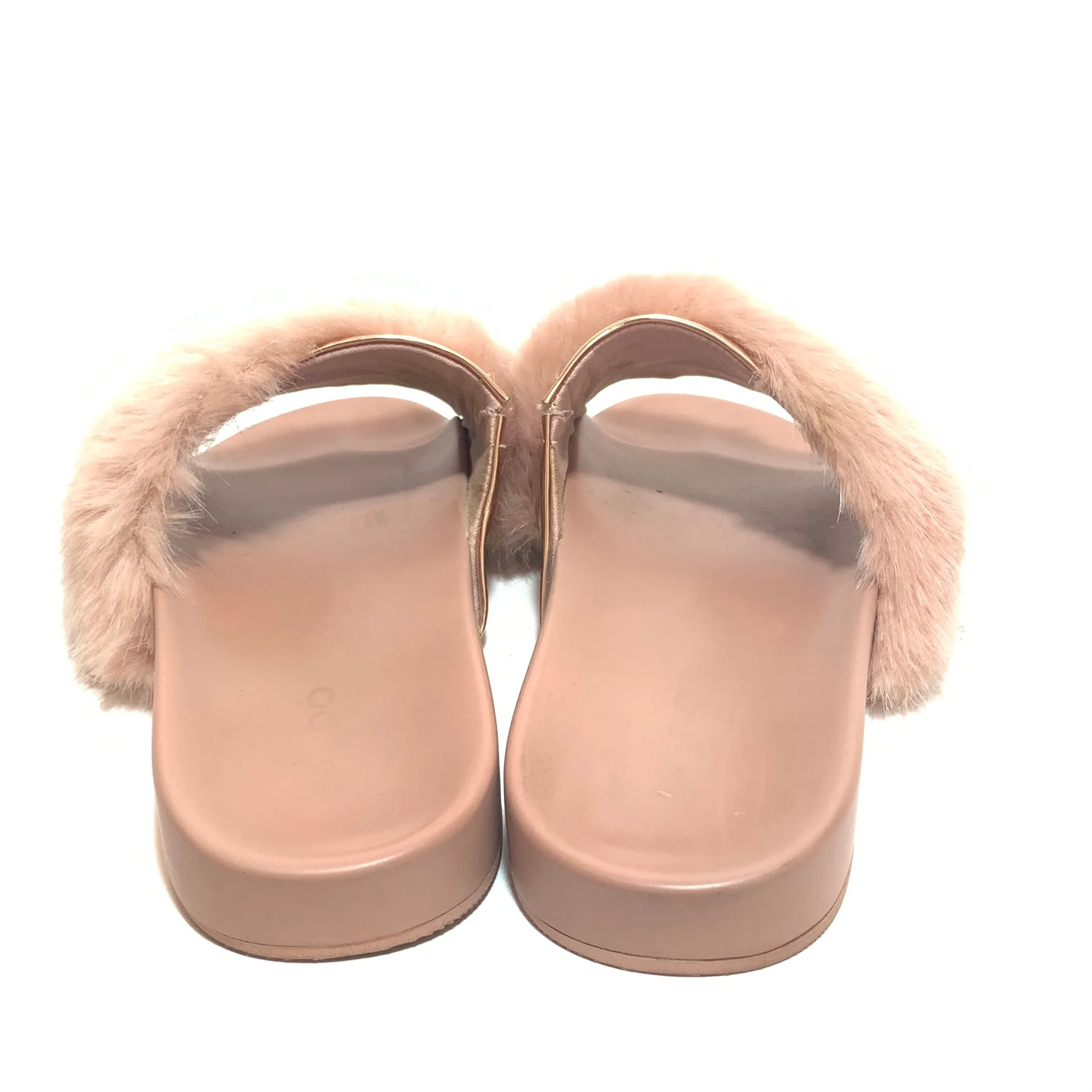 ALDO Pink Faux Fur Slides | Gently Used |