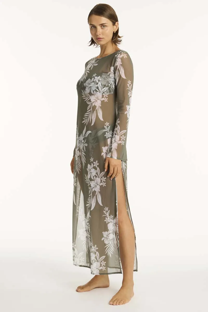 Aloha Mesh Long Dress