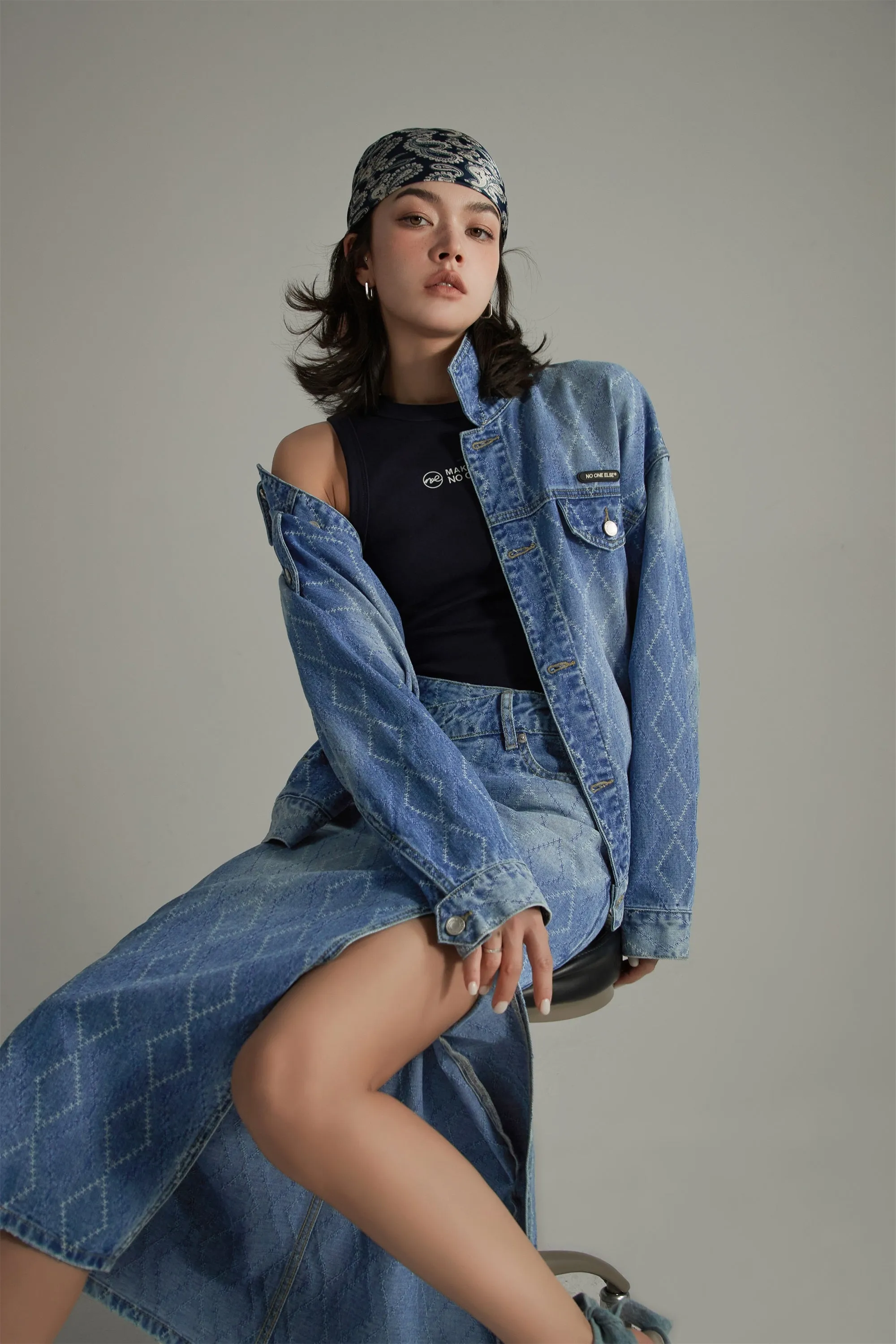 Argyle Denim Jacket