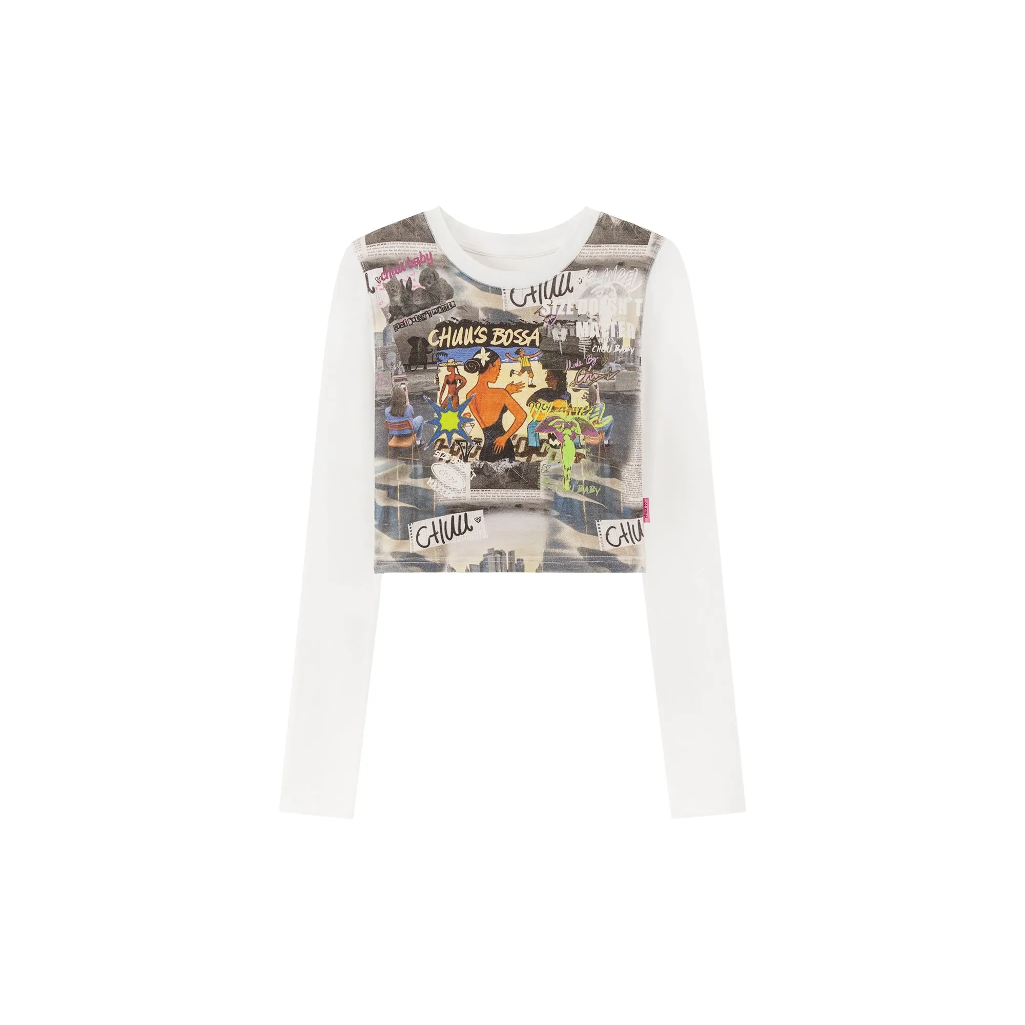 Art Contrast Cropped T-Shirt