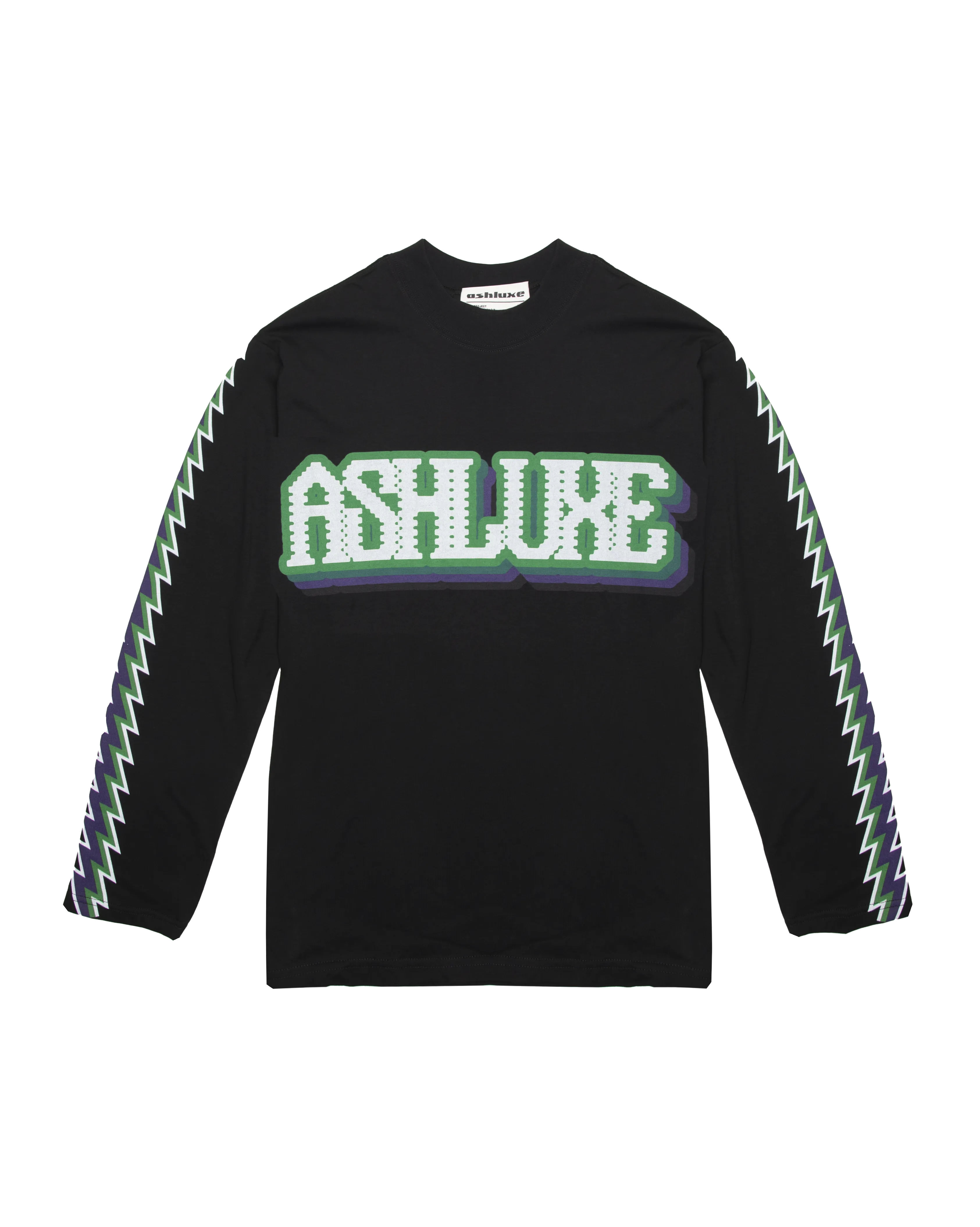 ASHLUXE High Neck Longsleeve Sport Sweatshirt - Black