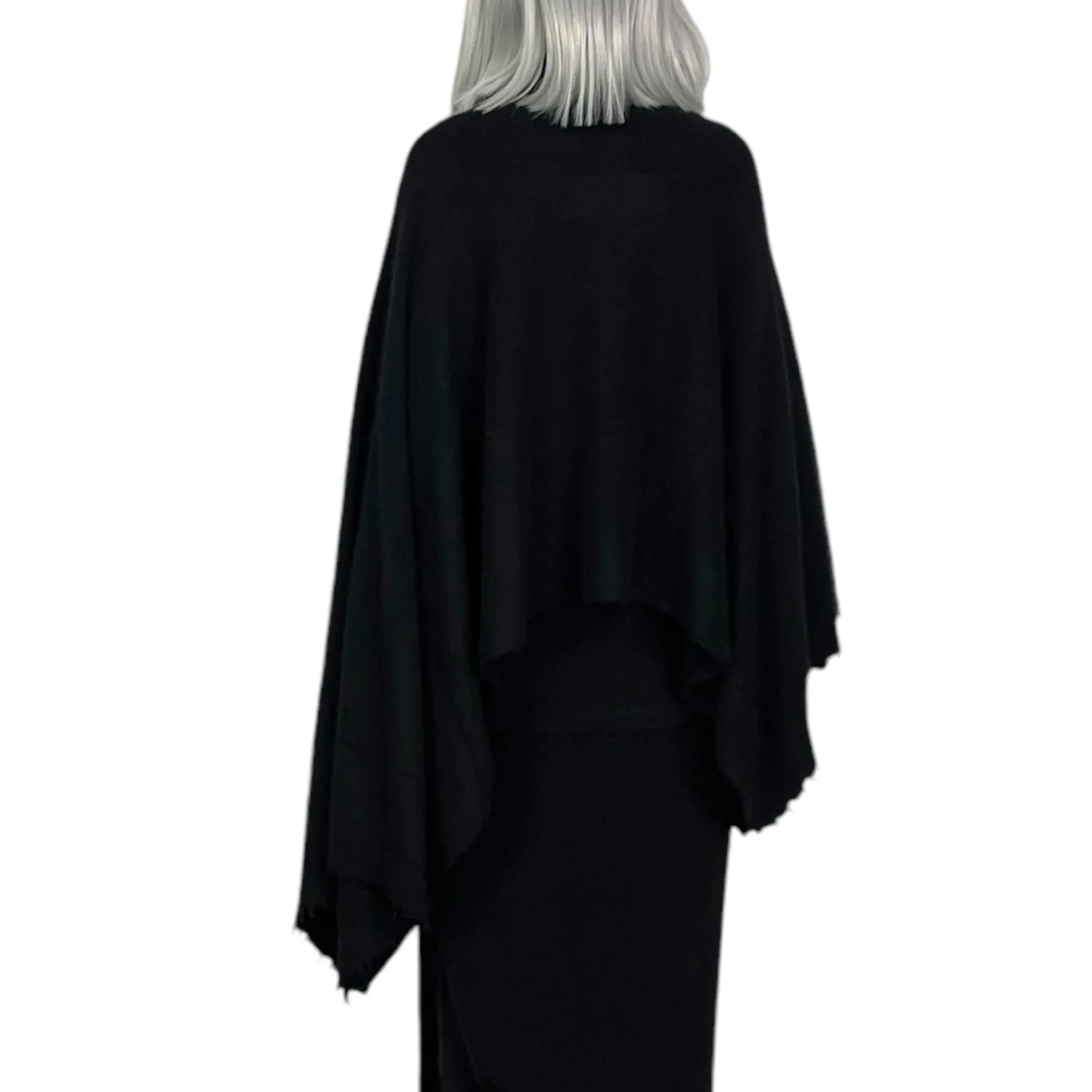 ASYMMETRIC COWL PONCHO