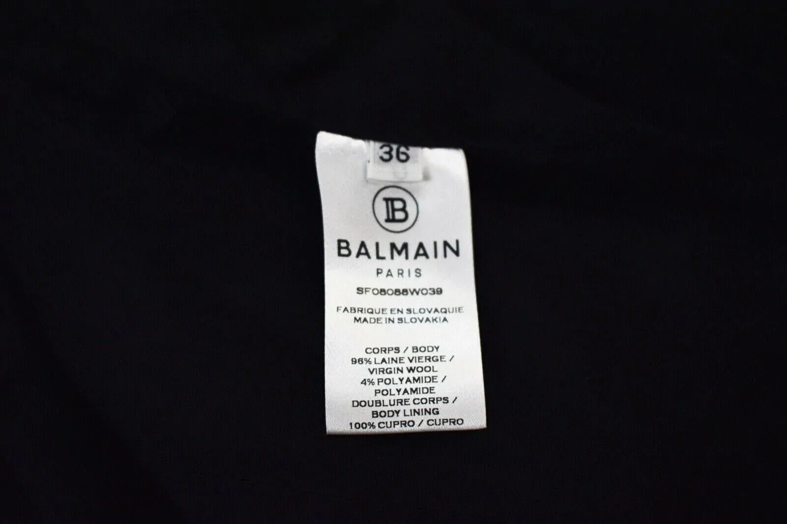 Balmain - New - Black Cape Wool Peacoat w/ Silver-Toned Buttons - SZ 36/ US S