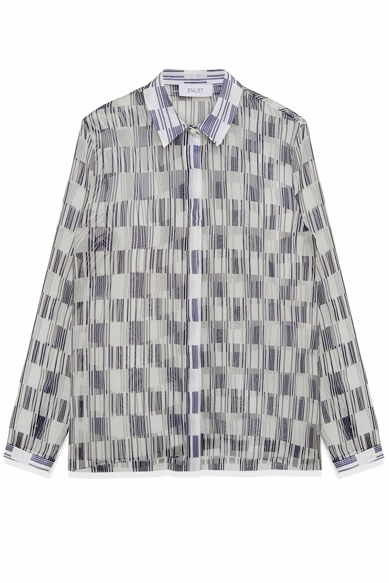 Bella Shirt: Printed Silk-Organza Shirt