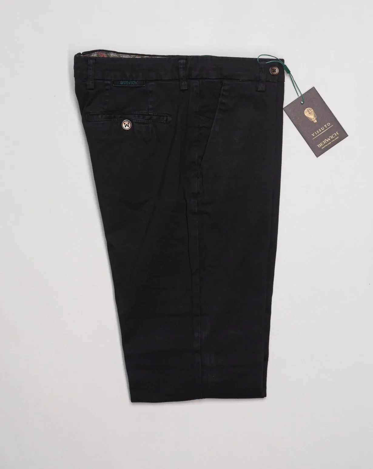 Berwich Morello Garment Dyed Chinos / Nero