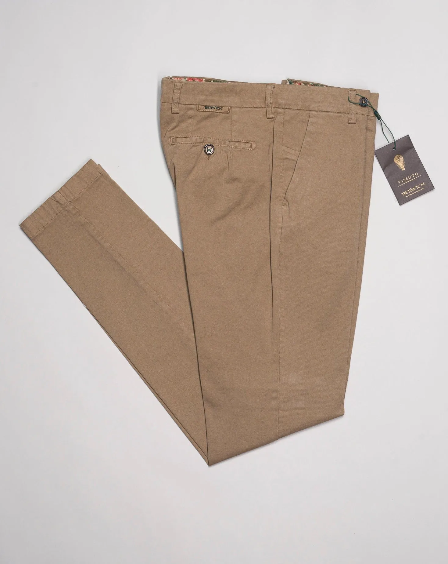 Berwich Morello Garment Dyed Chinos / Noce