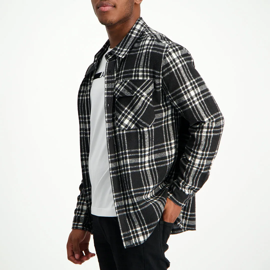 Black and White Check Shacket