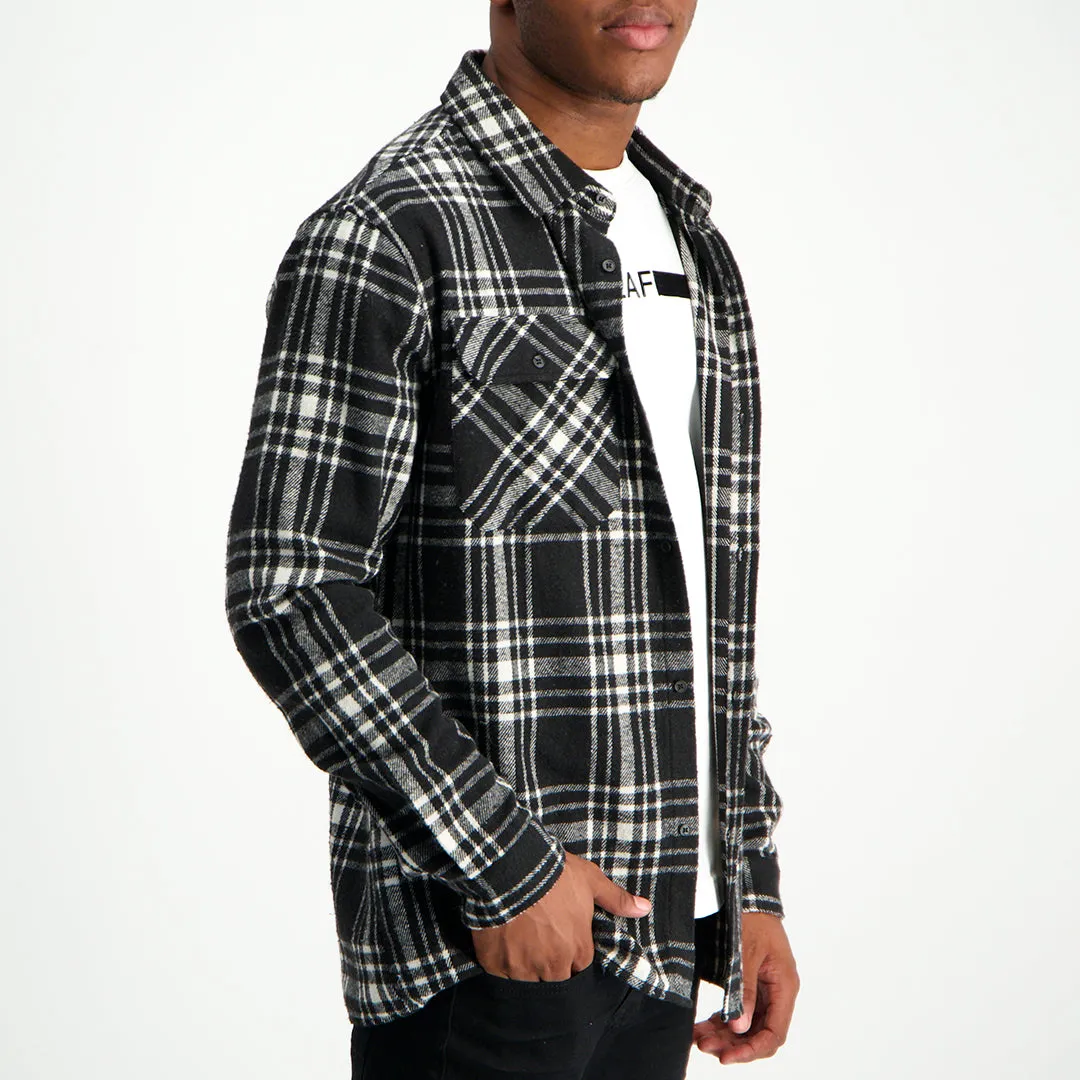 Black and White Check Shacket