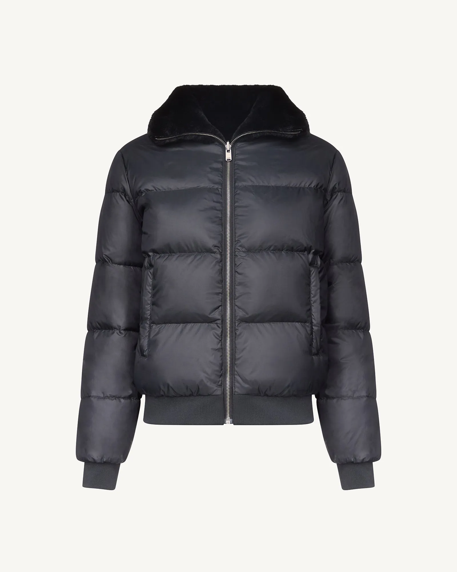 Black Gala Grand Froid reversible puffer jacket