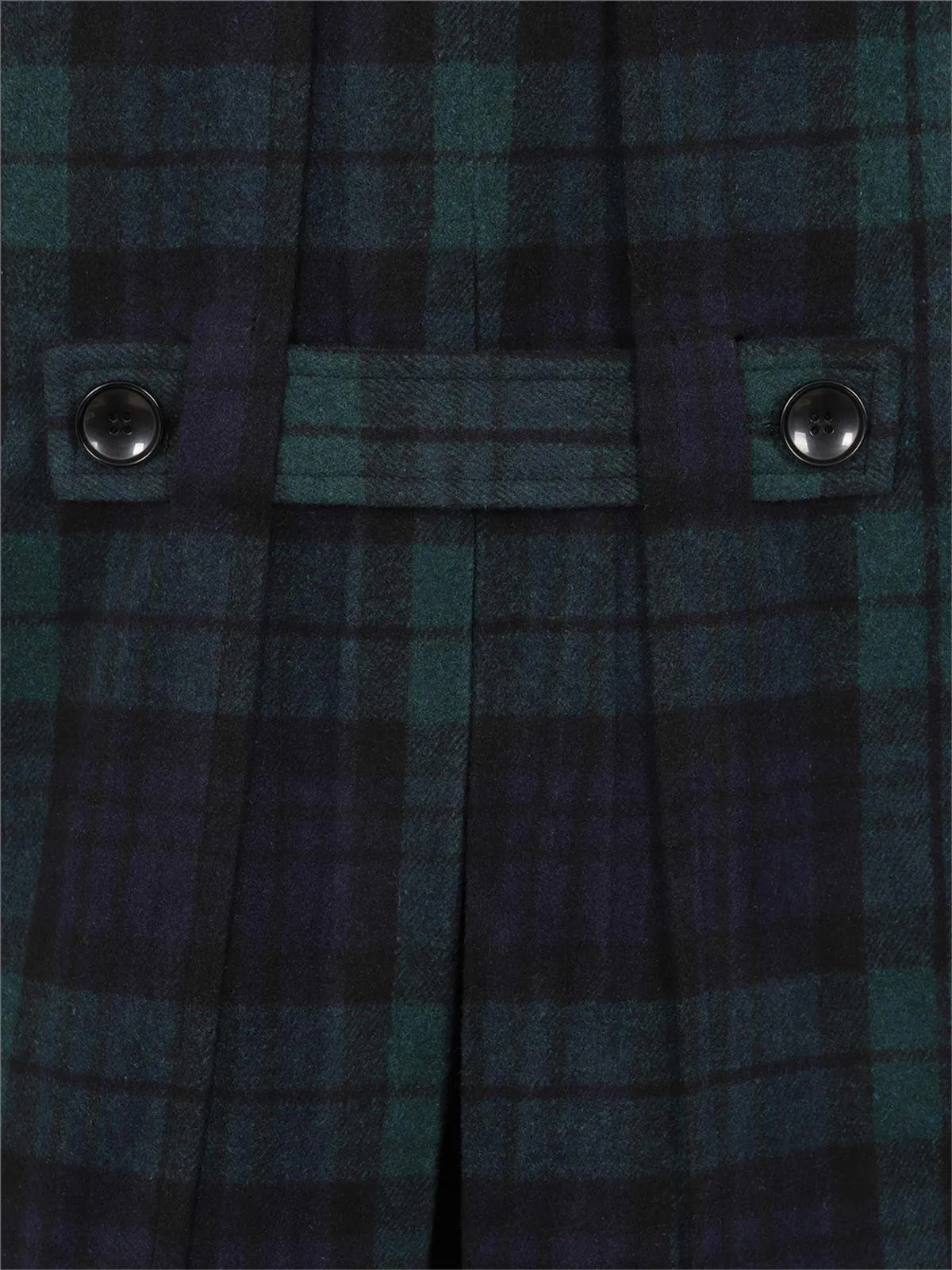 Blackwatch Navy Tartan 1950s Vintage Style Coat