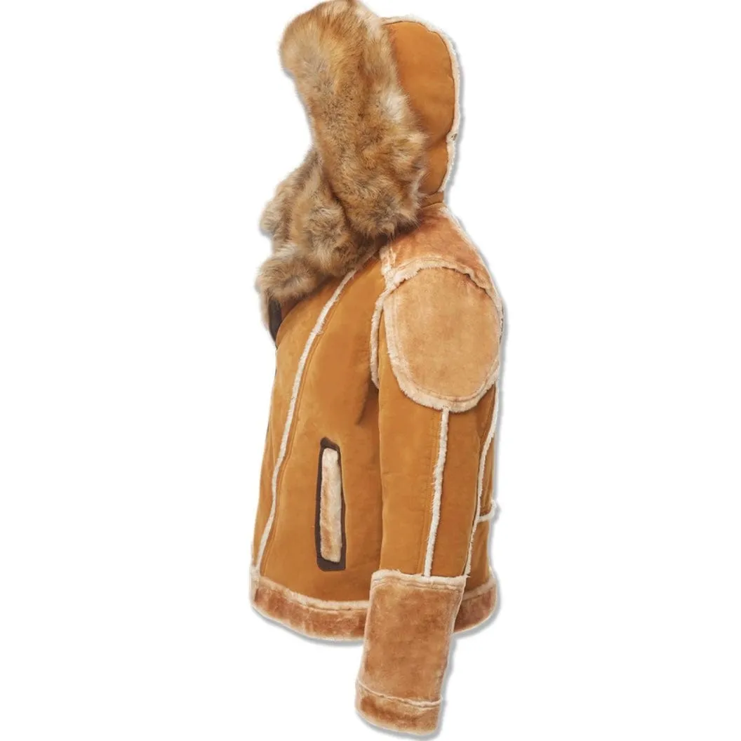 Boys Jordan Craig El Jefe Shearling Moto Jacket (Cognac) 91536B