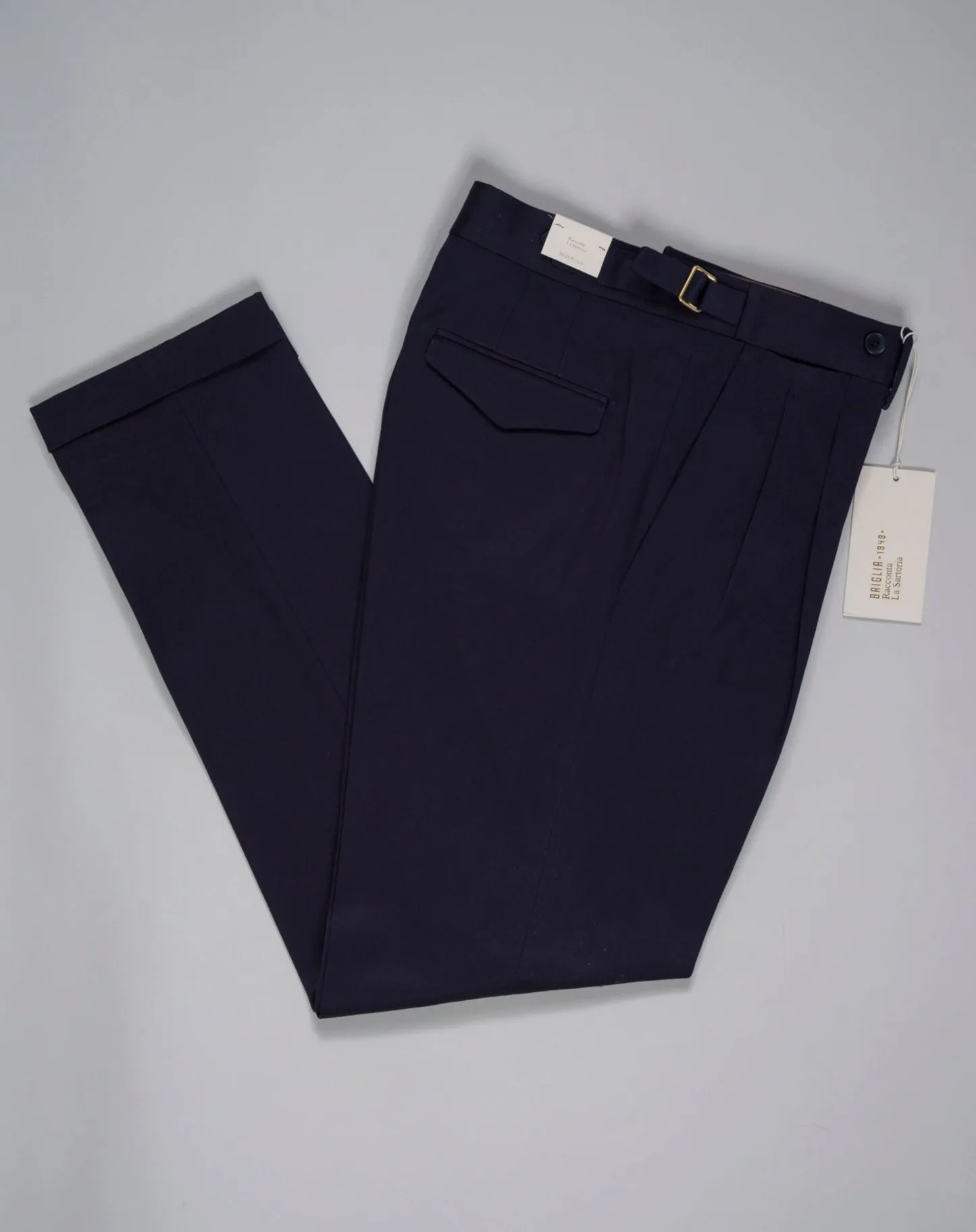 Briglia Quartieri Pleated Chinos / Navy