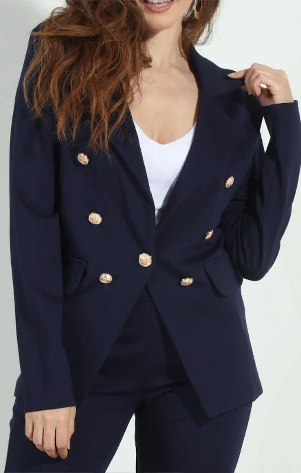 Button Ponte Blazer