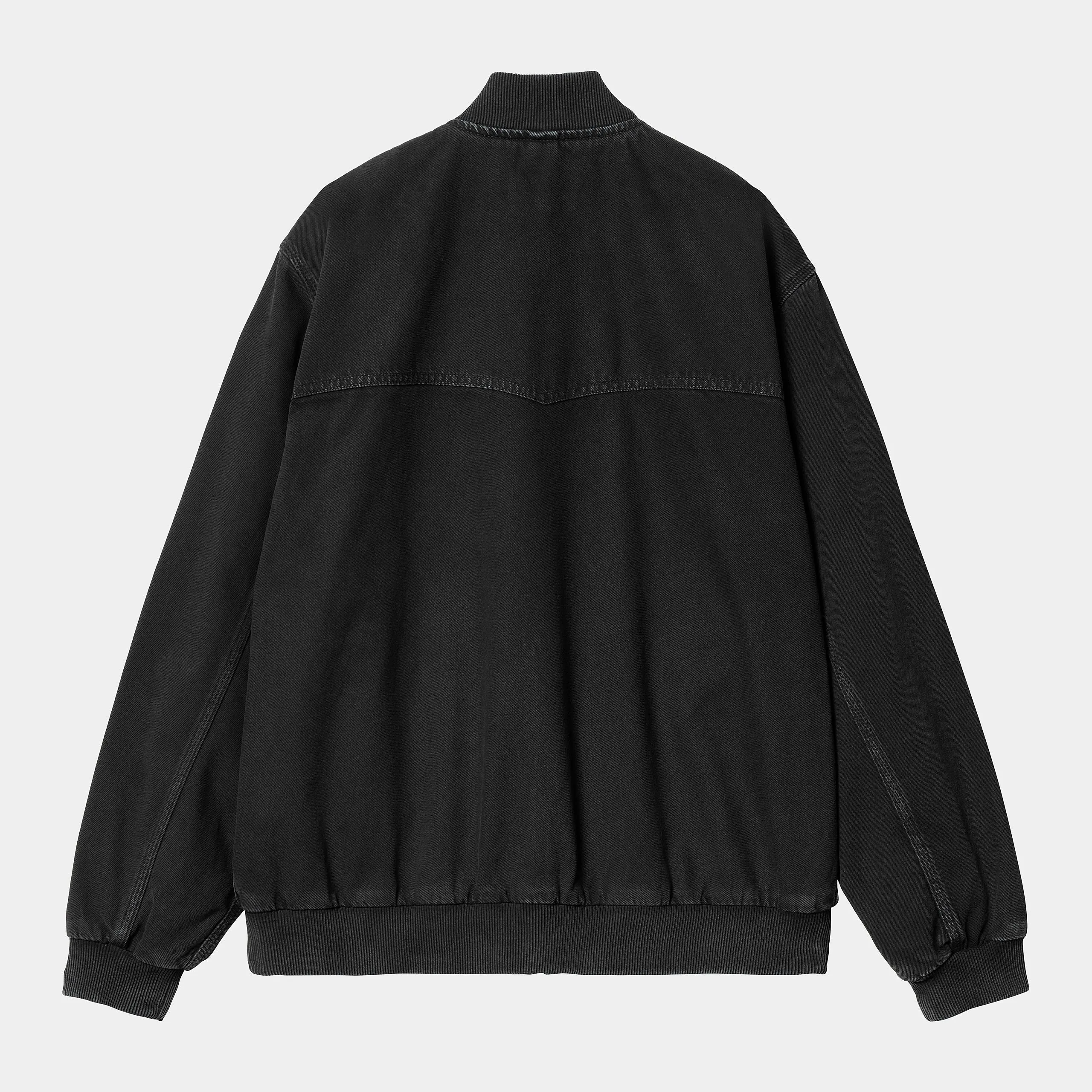 Carhartt WIP Stone-Dyed Santa Fe Bomber Jacket in Black