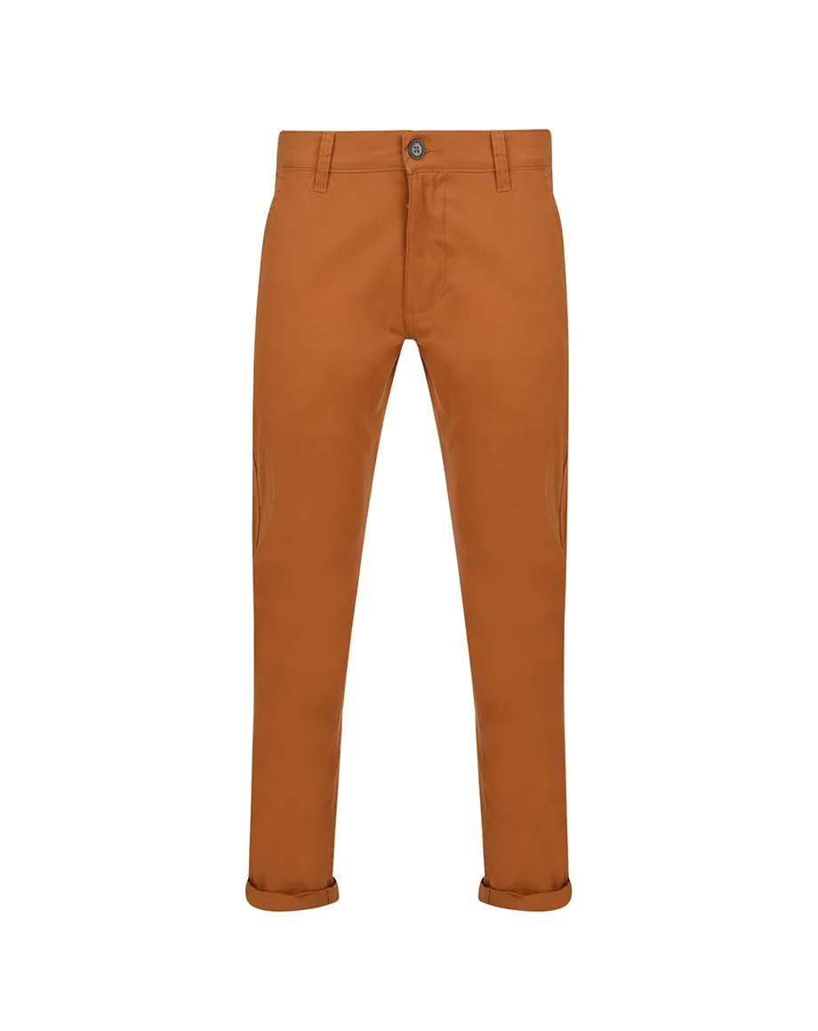 CHENTO MENS CHINOS | TOBACCO