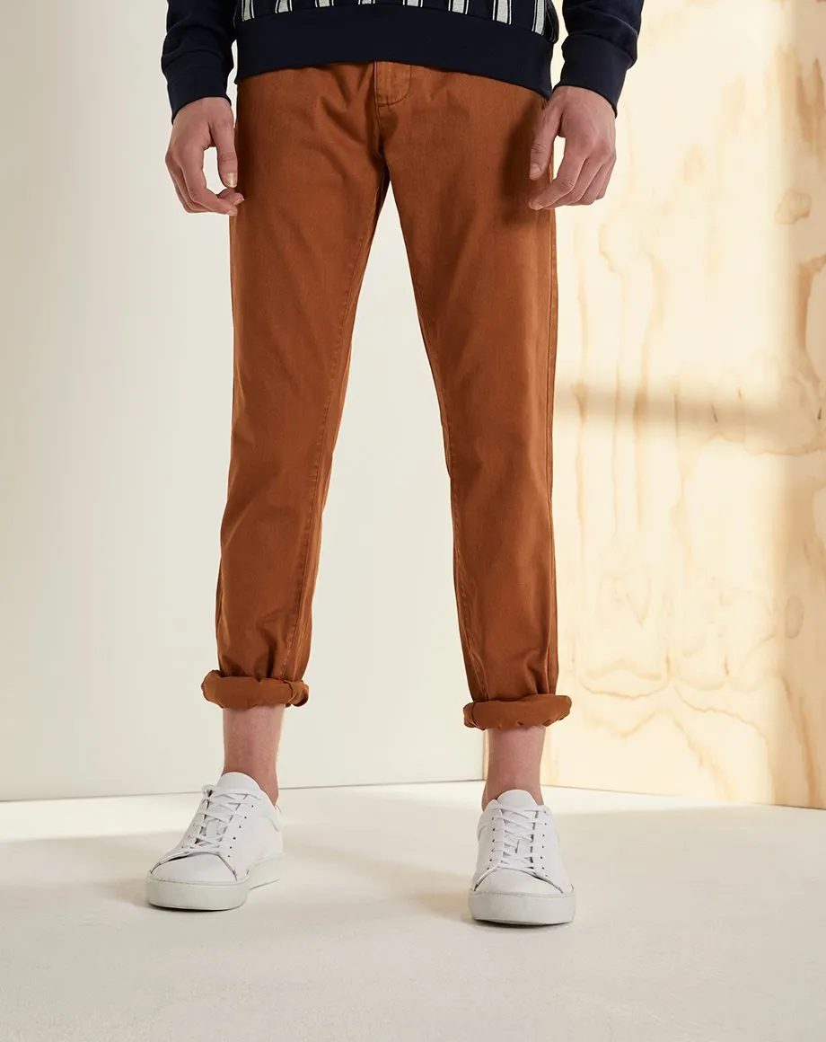 CHENTO MENS CHINOS | TOBACCO