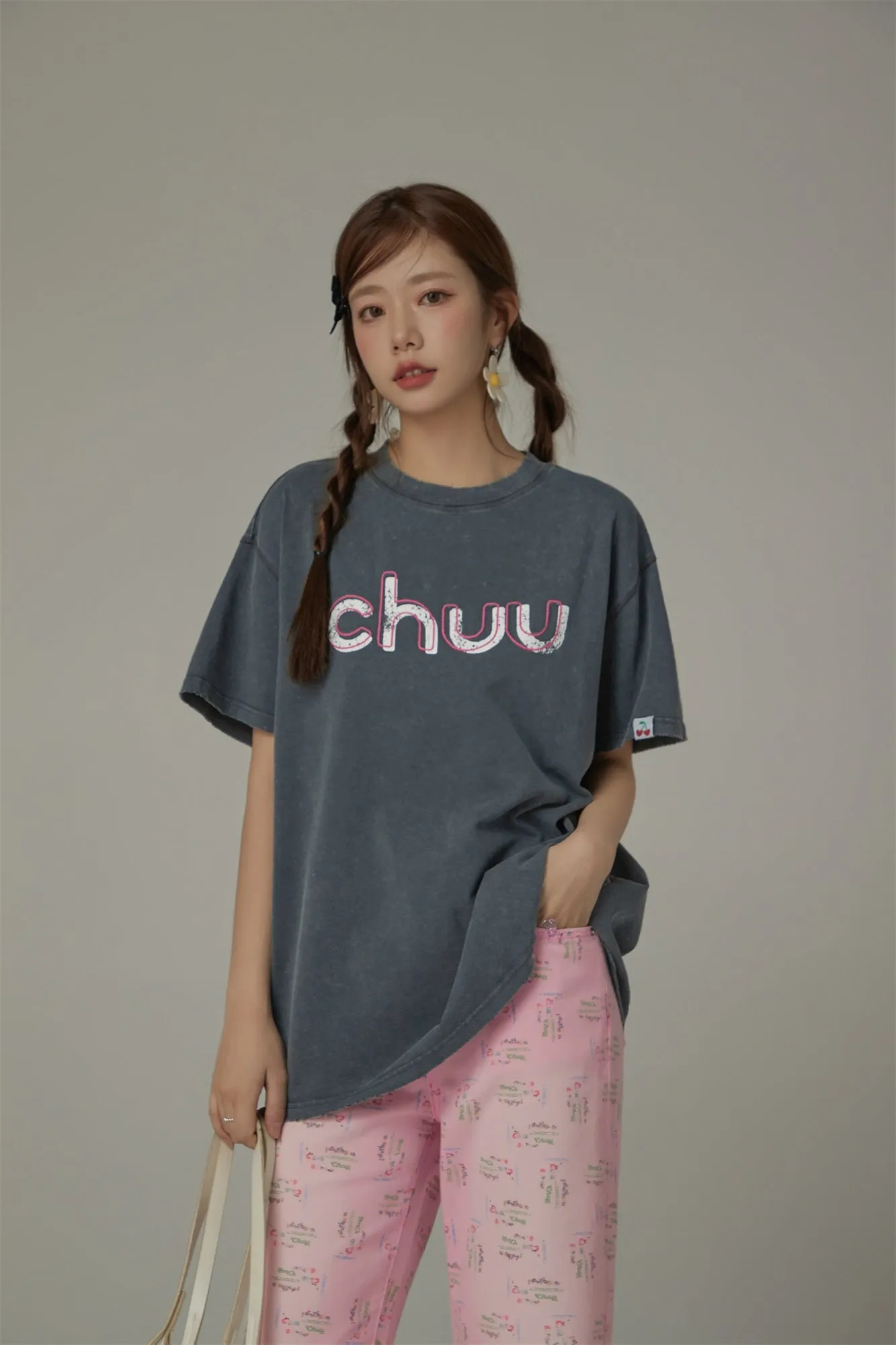 Chuu Embroidered Loose-Fit T-Shirt