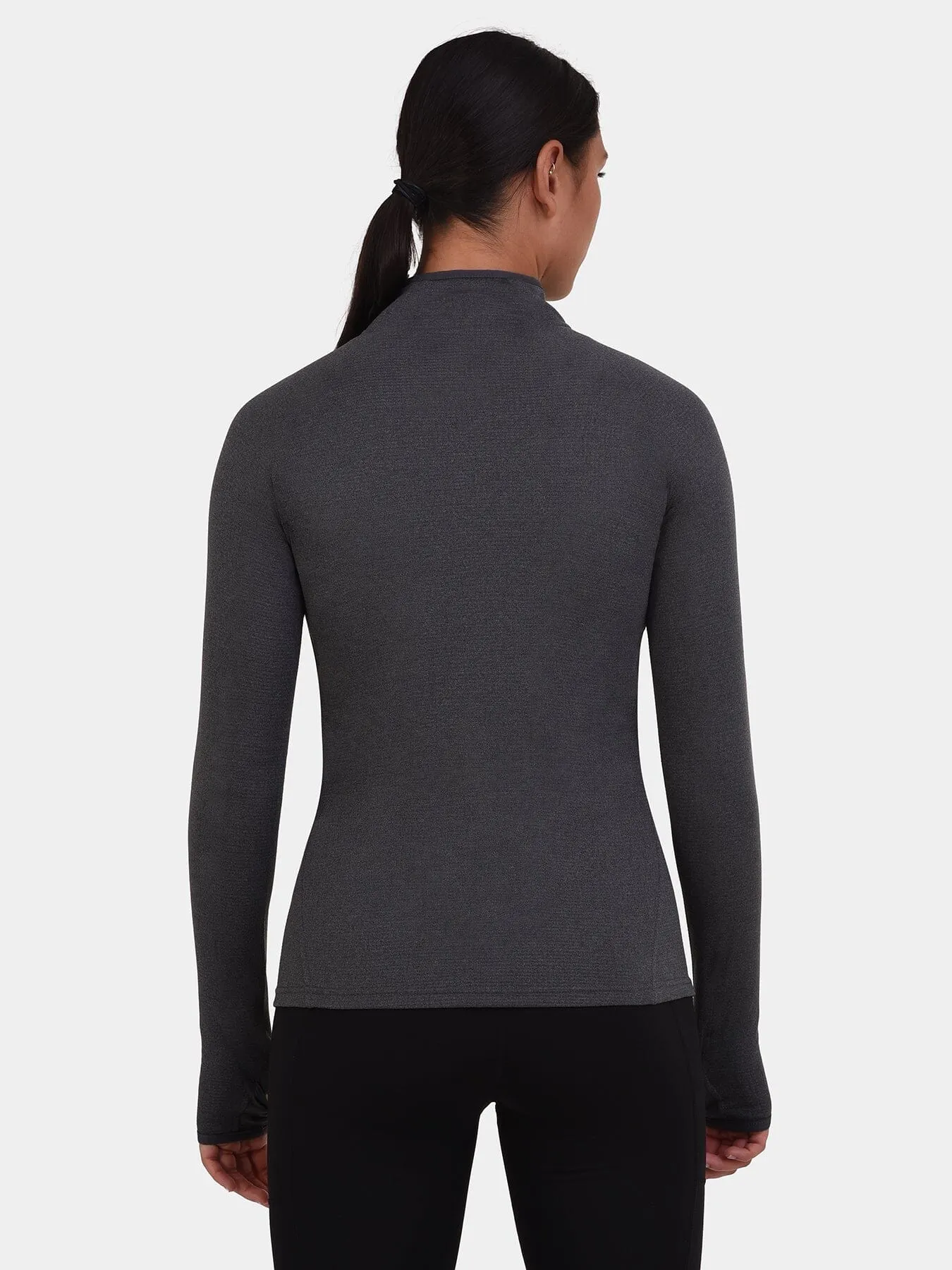 Cloud Fleece Quarter Zip Running Top For Women With Thumbholes & Side Zip Pocket