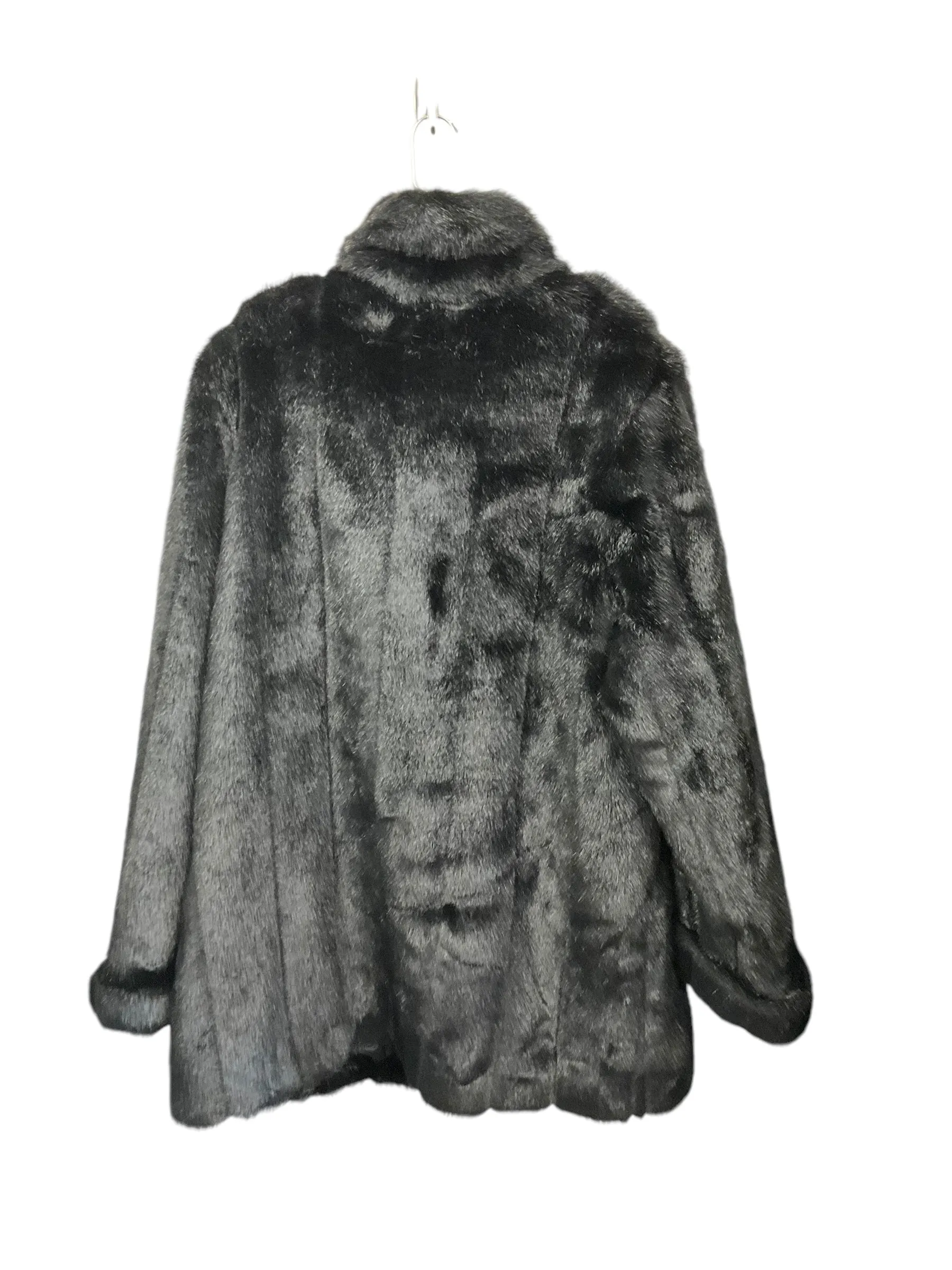 Coat Faux Fur & Sherpa By Pamela Mccoy In Black, Size: L