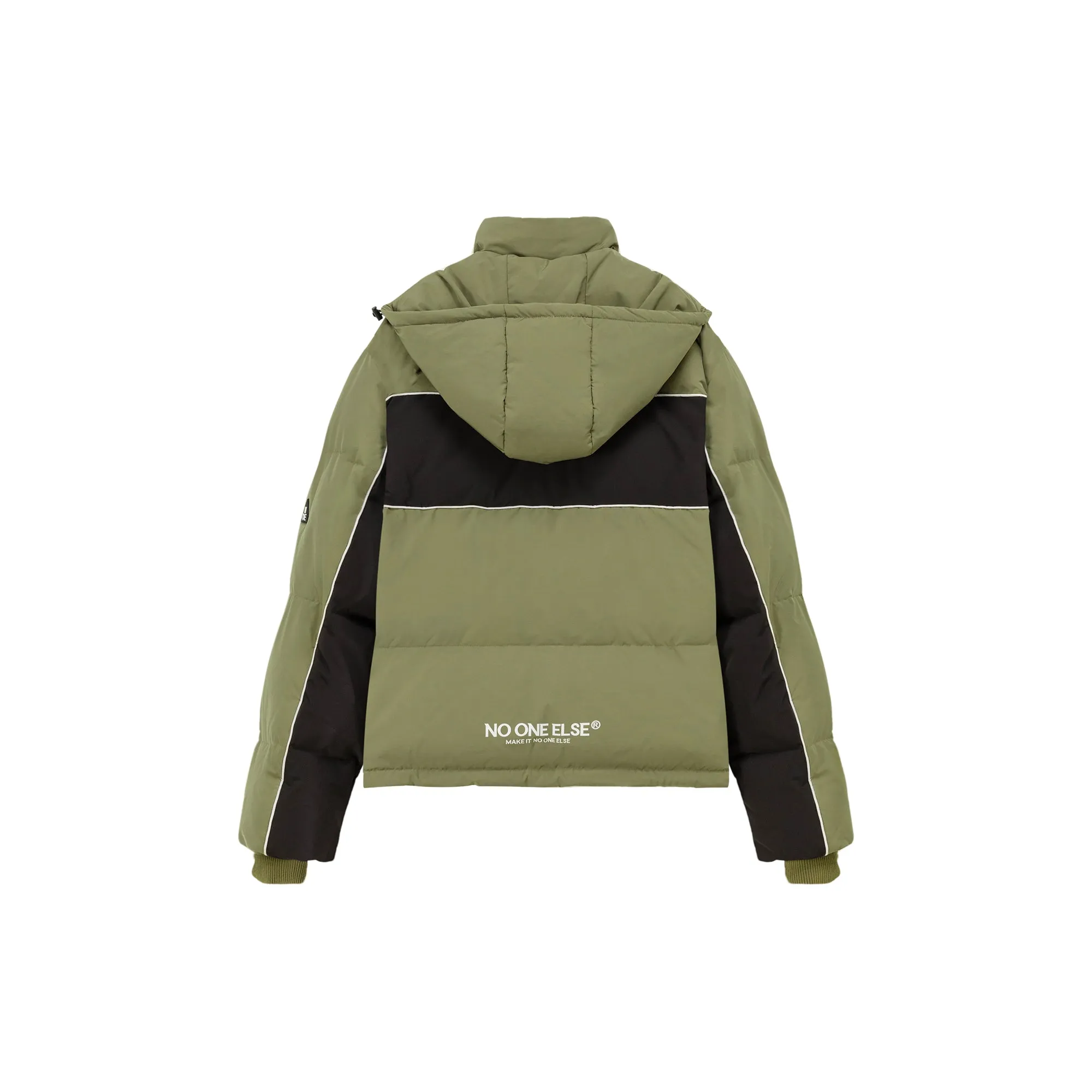 Color Combination Oversized Padded Jacket