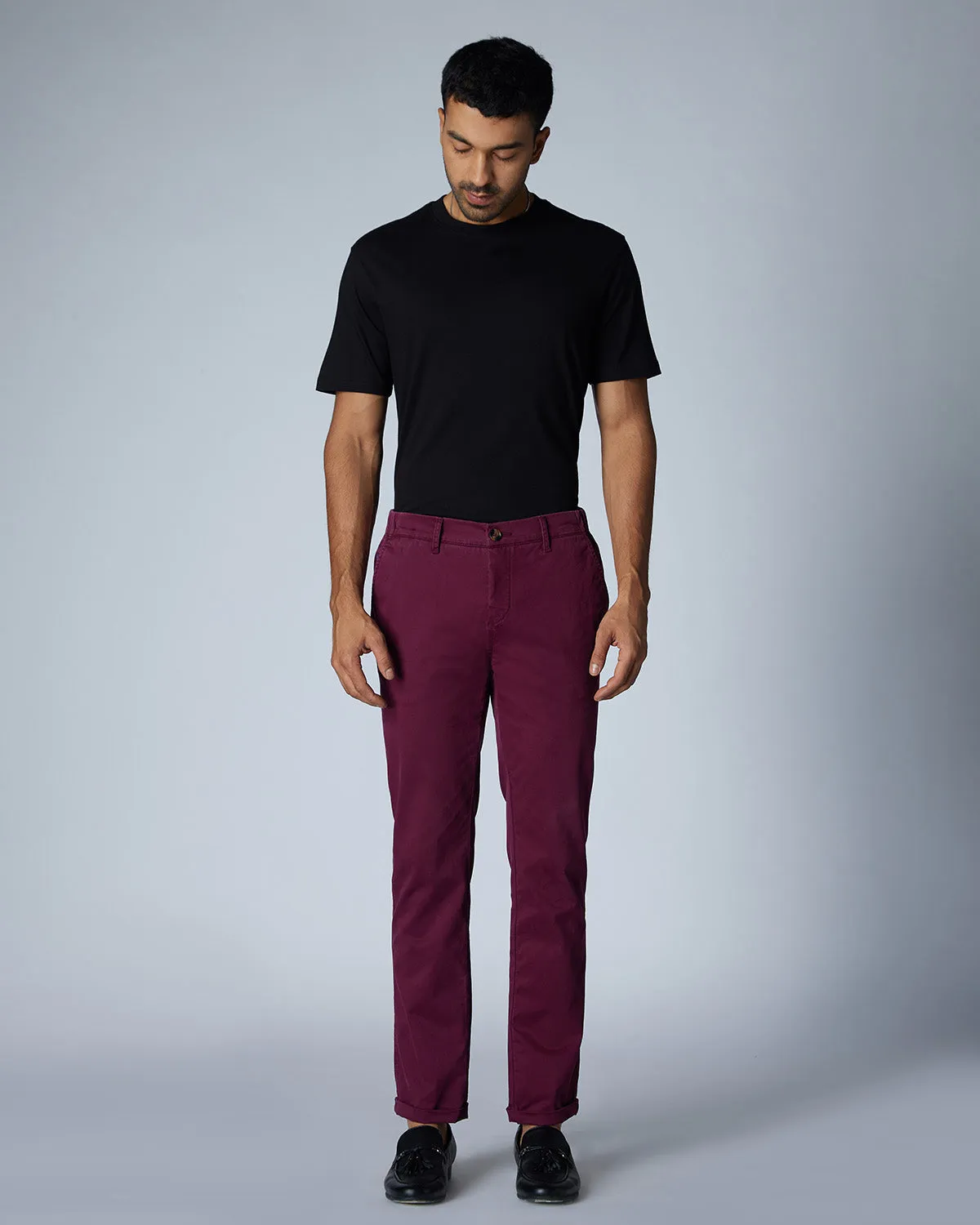 Cosmic Casual Stretch Chinos - Maroon