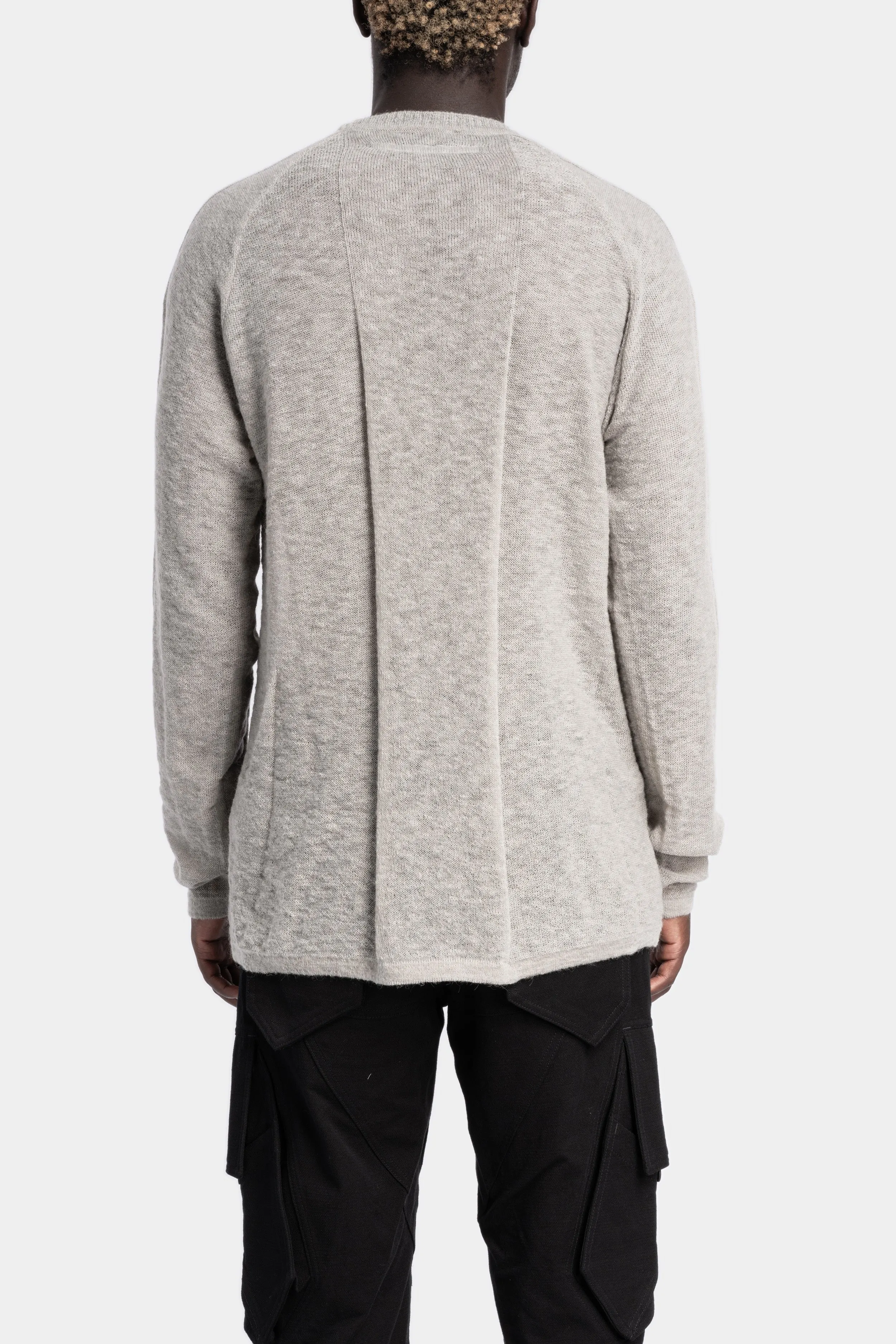 Crewneck knit sweater, Plaster