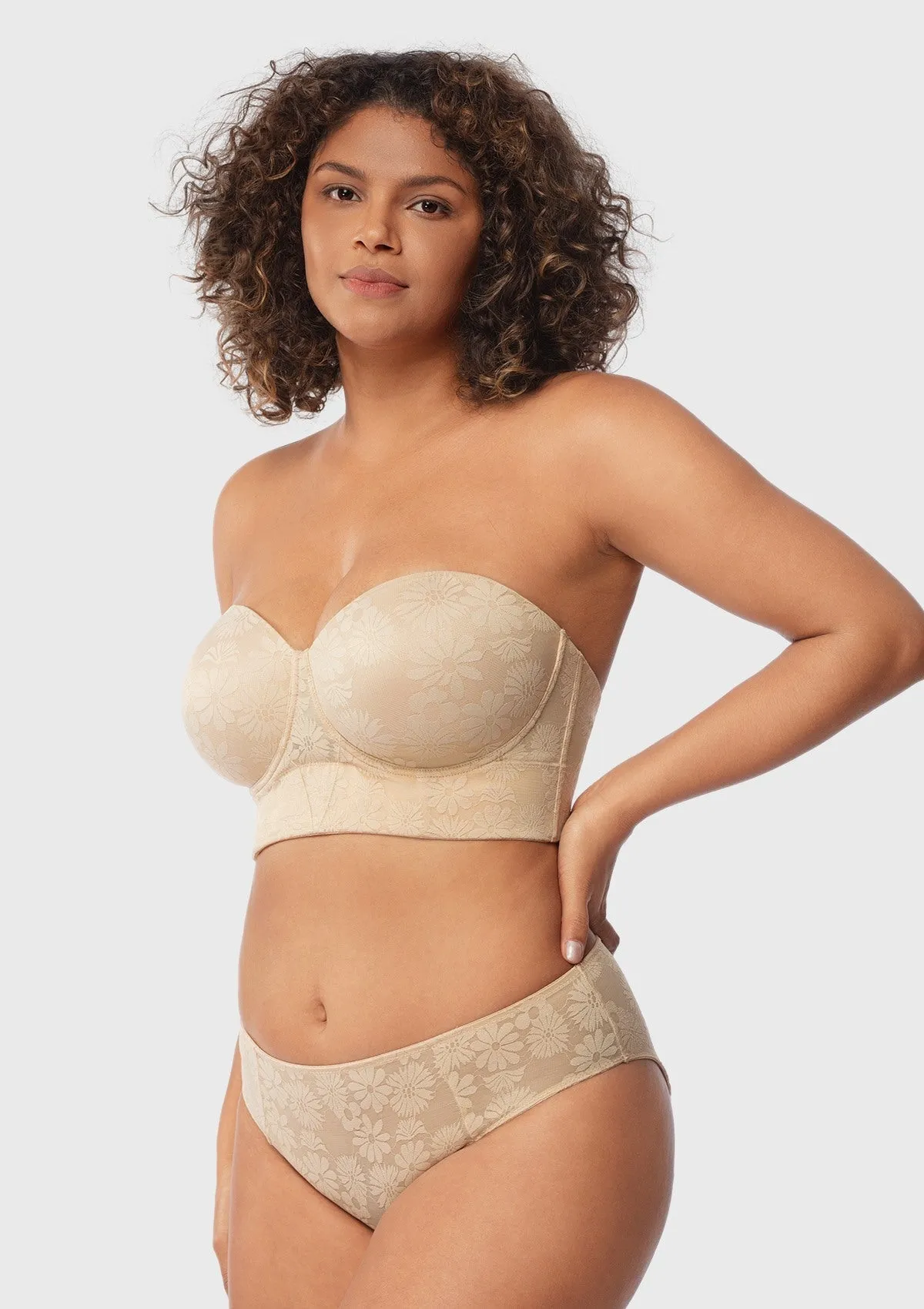 Daisy Strapless Longline Full Coverage Underwire Bra