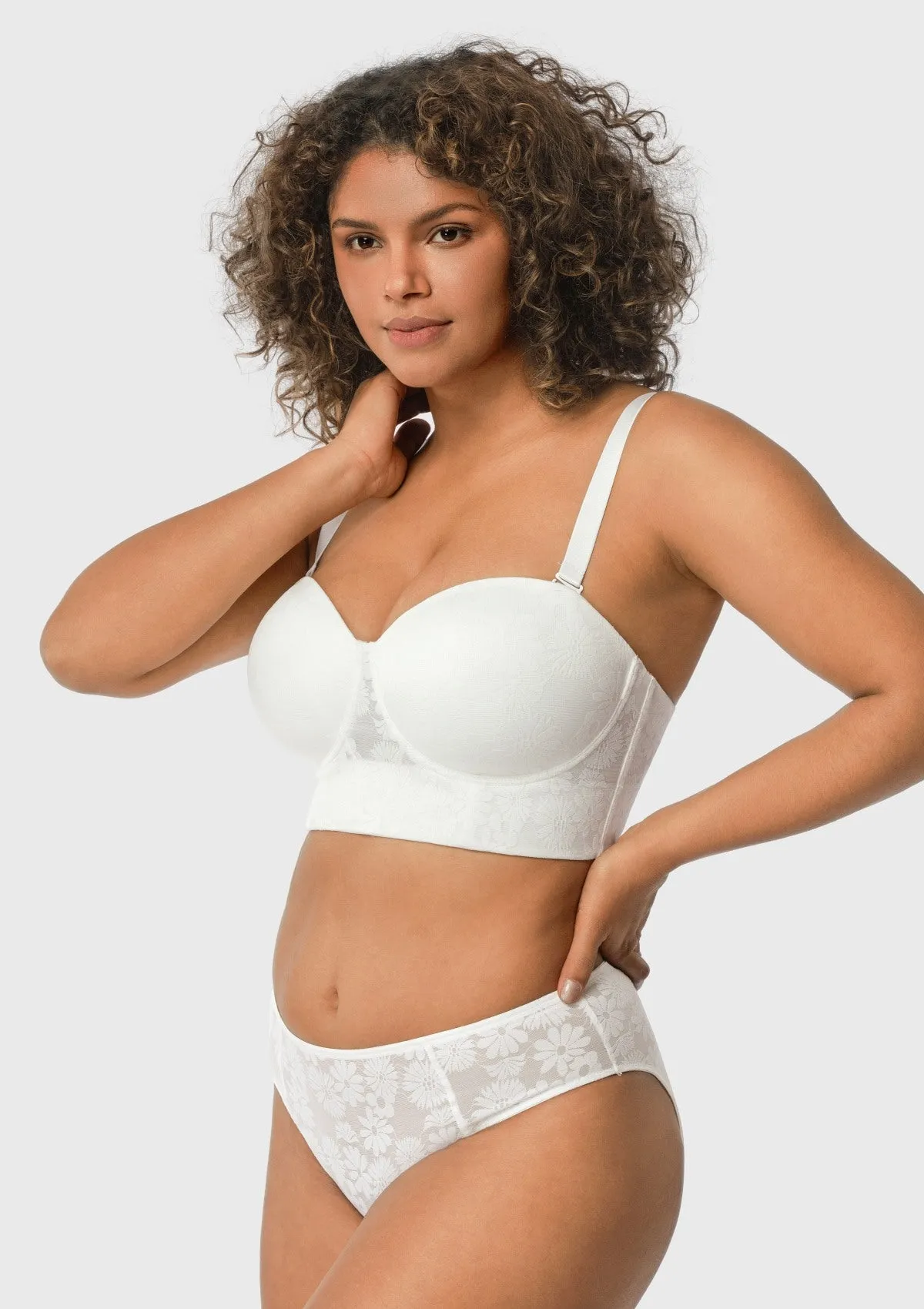 Daisy Strapless Longline Full Coverage Underwire Bra