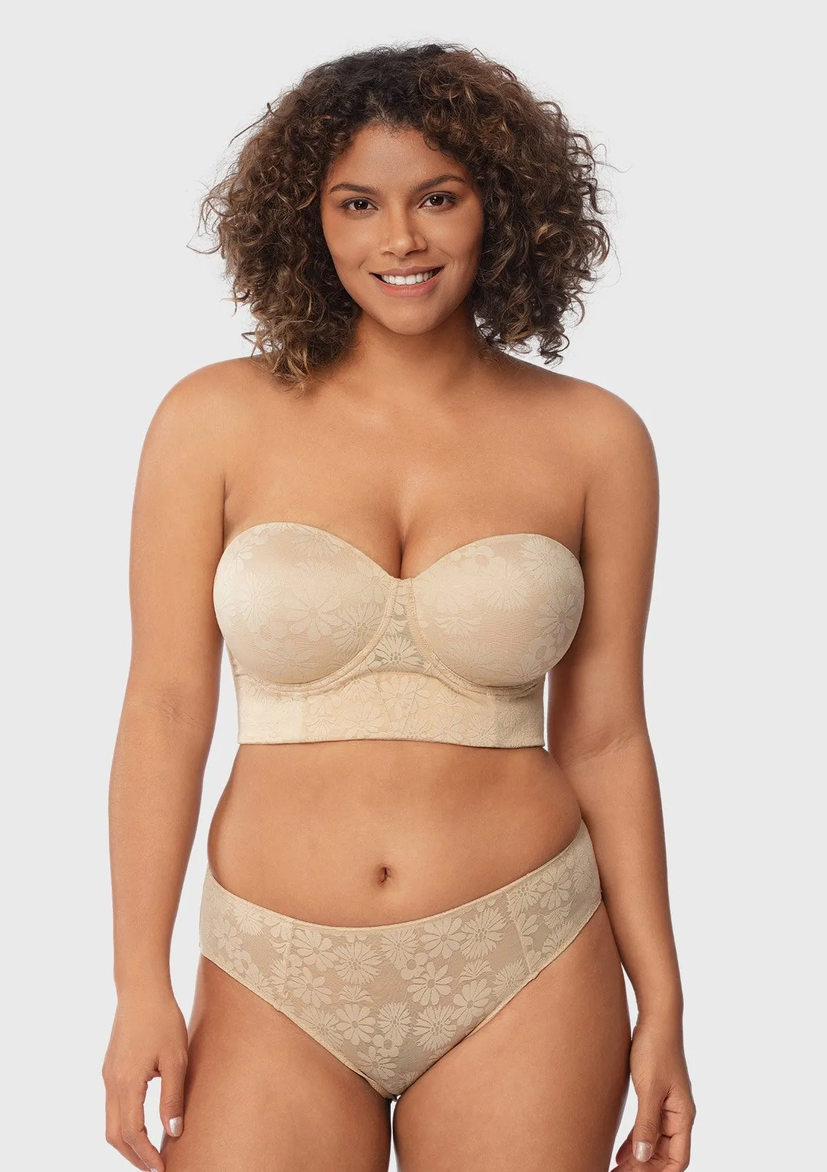 Daisy Strapless Longline Full Coverage Underwire Bra