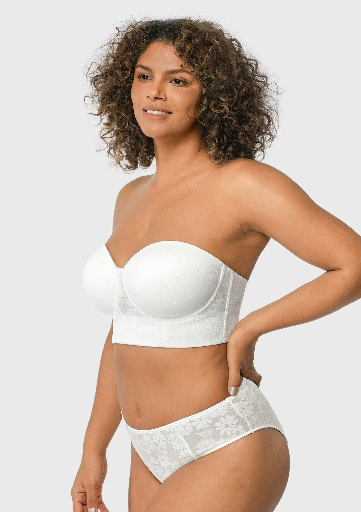 Daisy Strapless Longline Full Coverage Underwire Bra