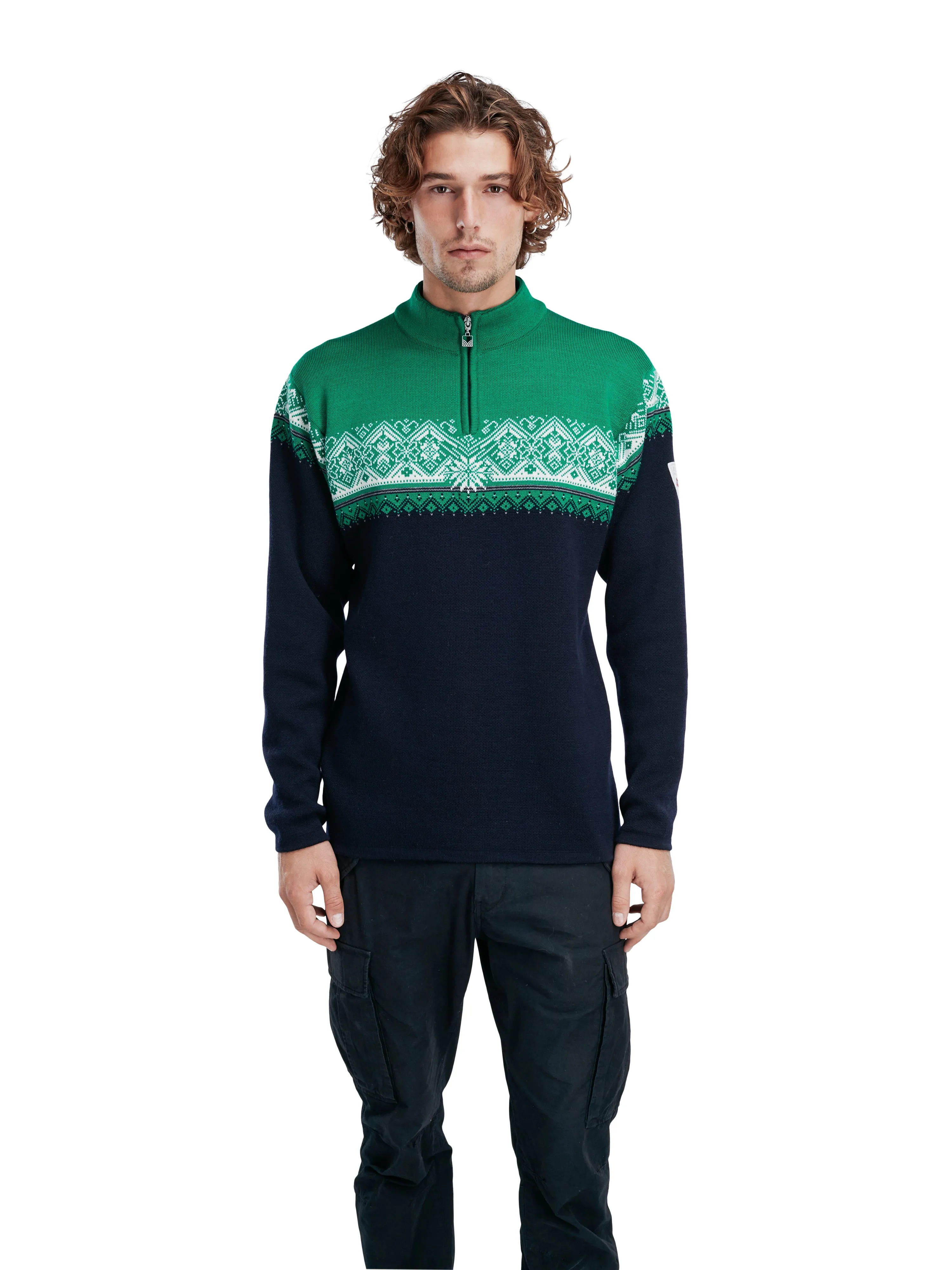 Dale of Norway - Moritz Men's Sweater - Navy/Brightgreen