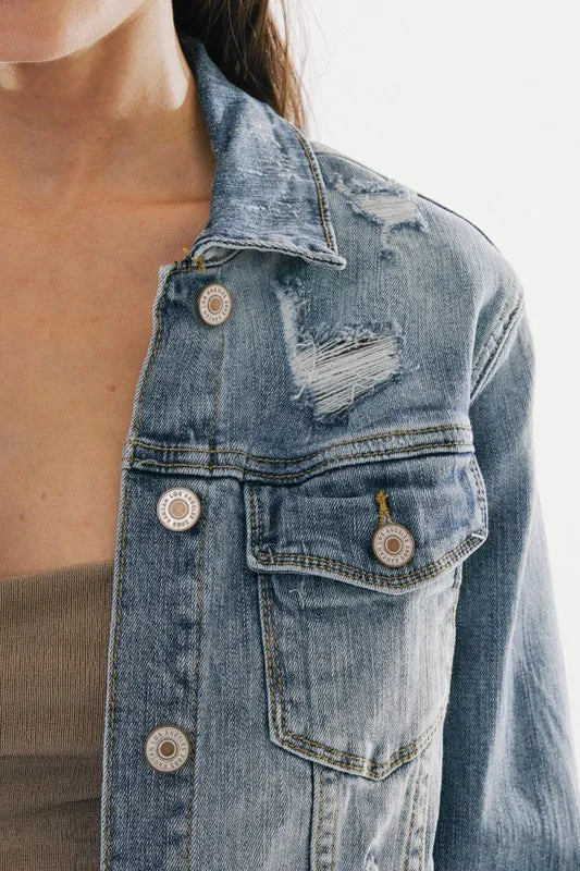 Distressed Denim Jacket