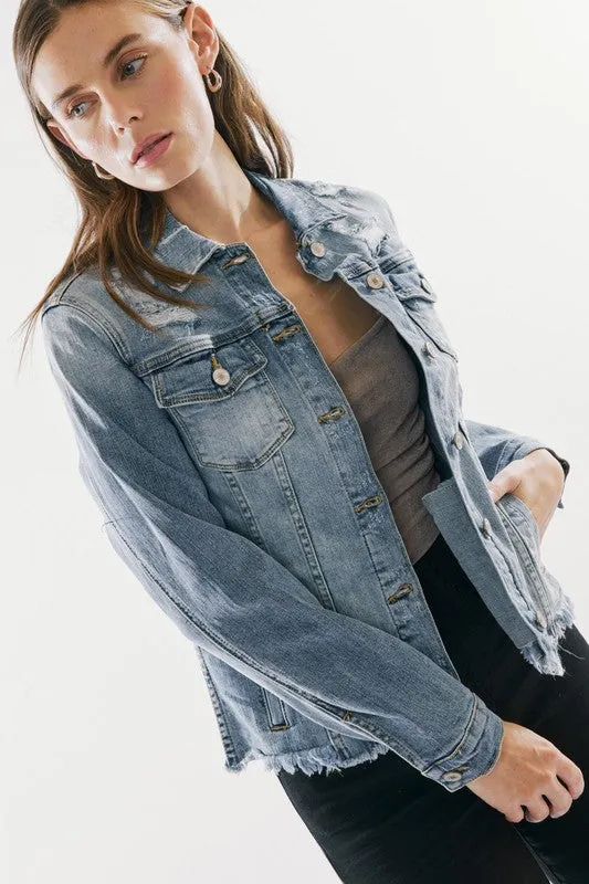 Distressed Denim Jacket