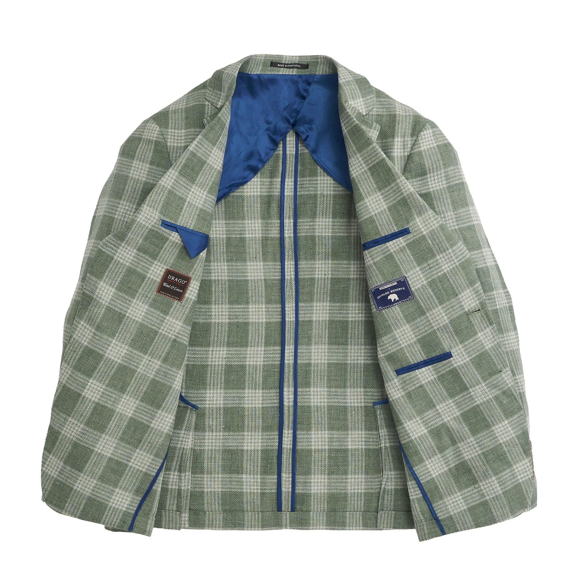 Drago Vintage Green Plaid Sport Coat