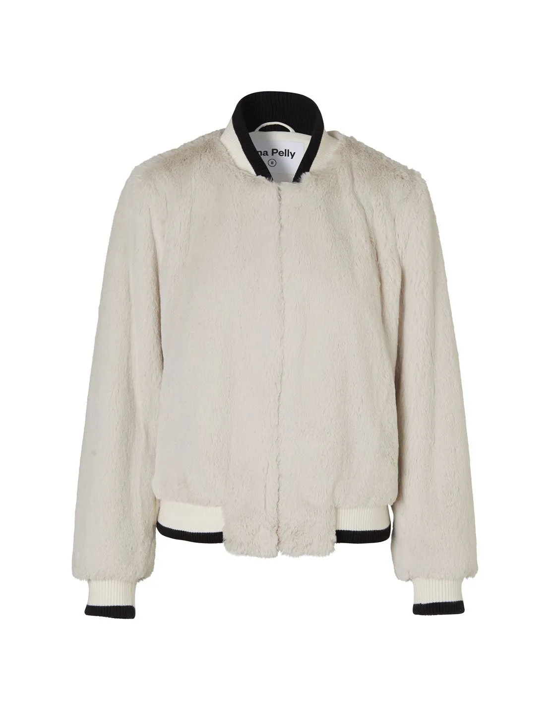 Essential Faux Fur Bomber Jacket - Bone