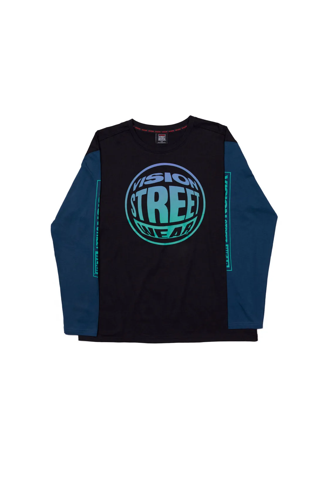 Fisheye Large Logo Print T-Shirt - Black/Navy