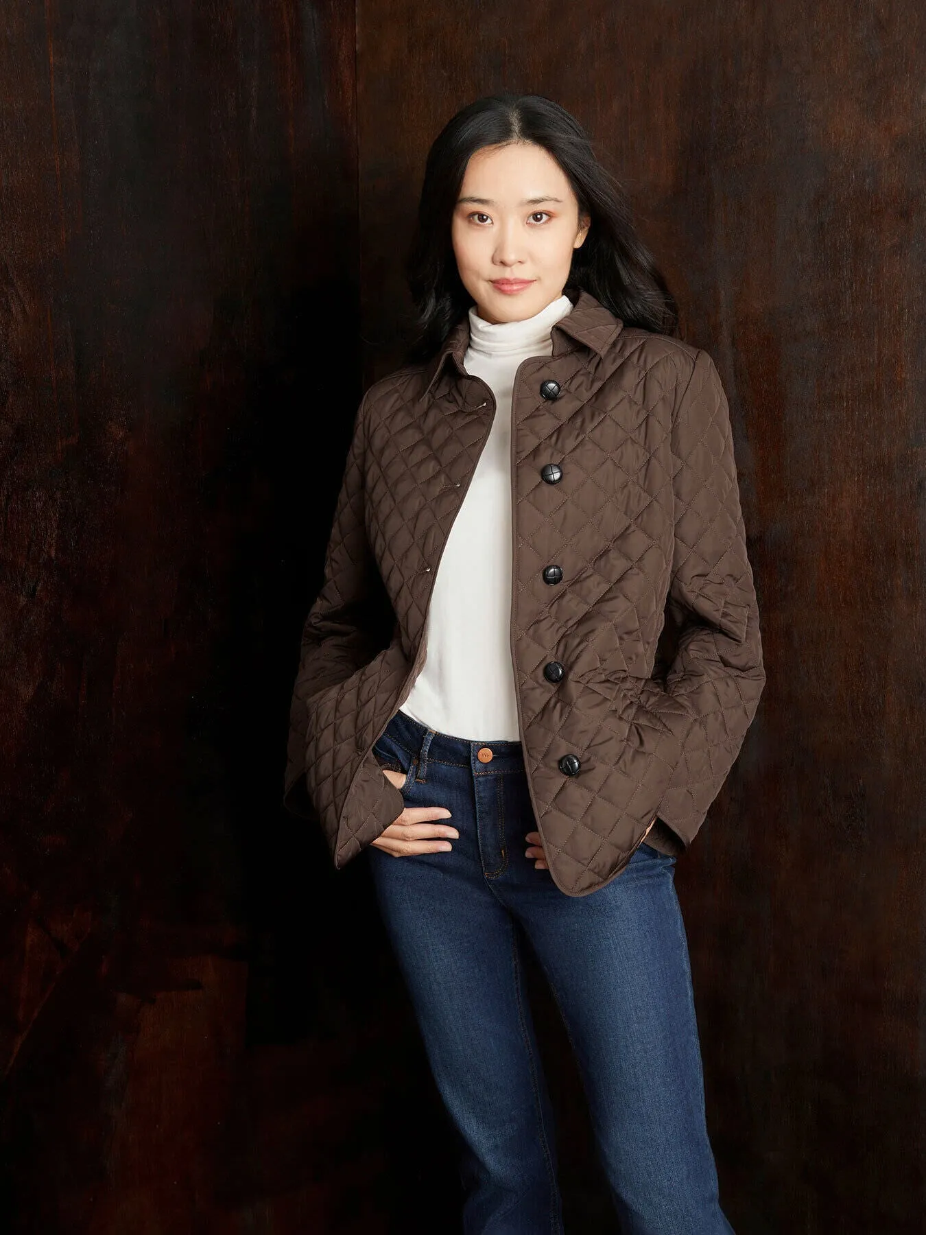 Five-Button Quilted Jacket