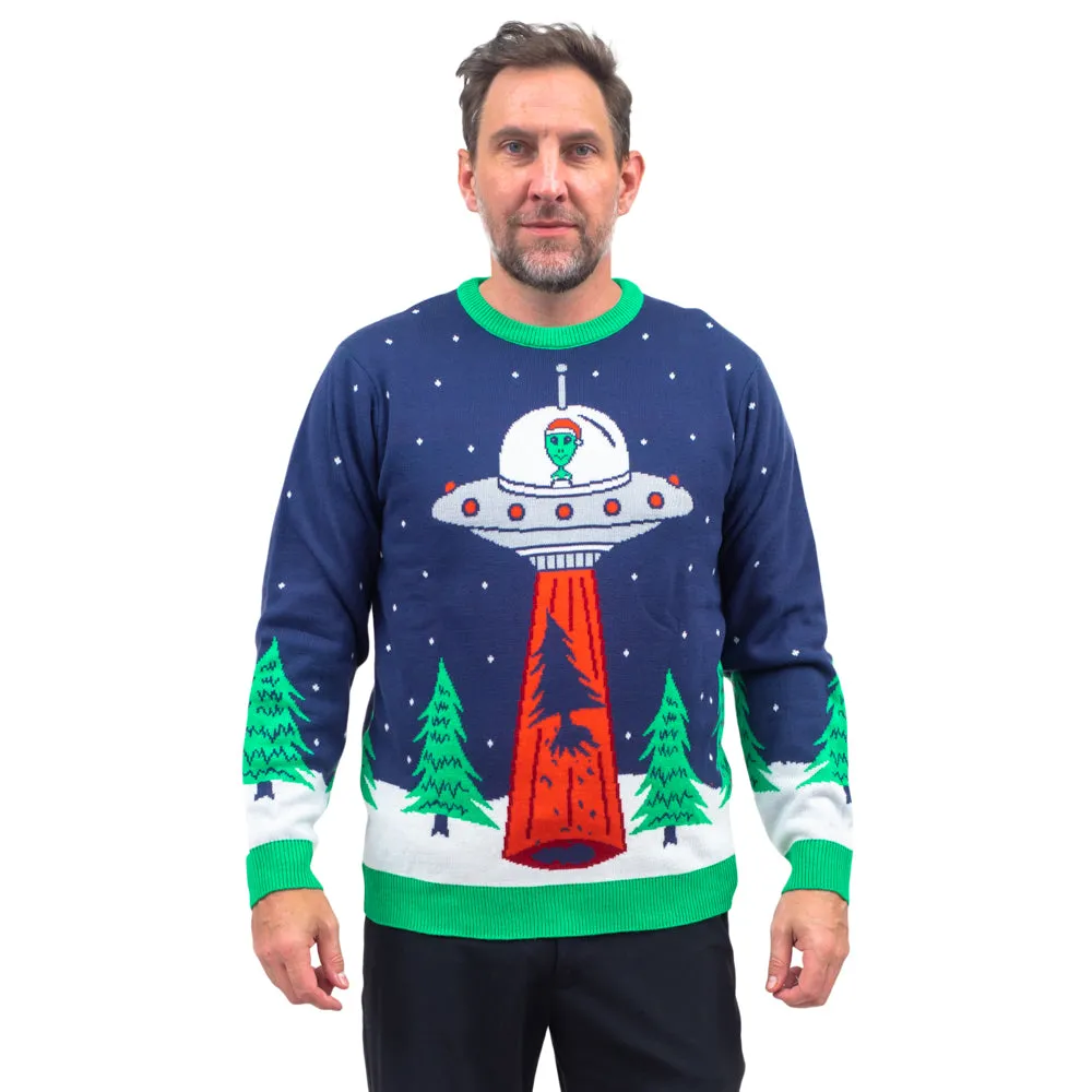 Flying Saucer Tree Abduction Sweater