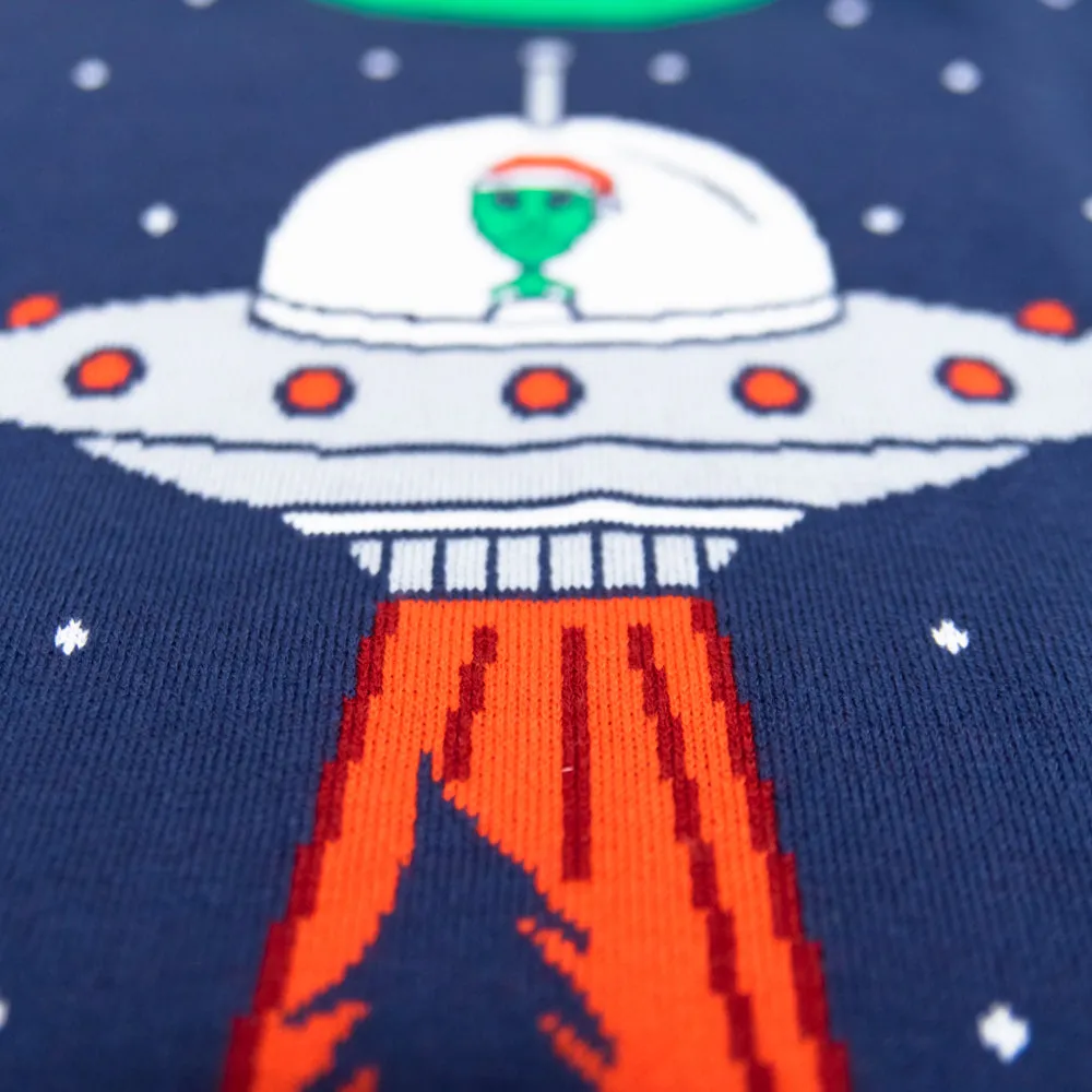 Flying Saucer Tree Abduction Sweater