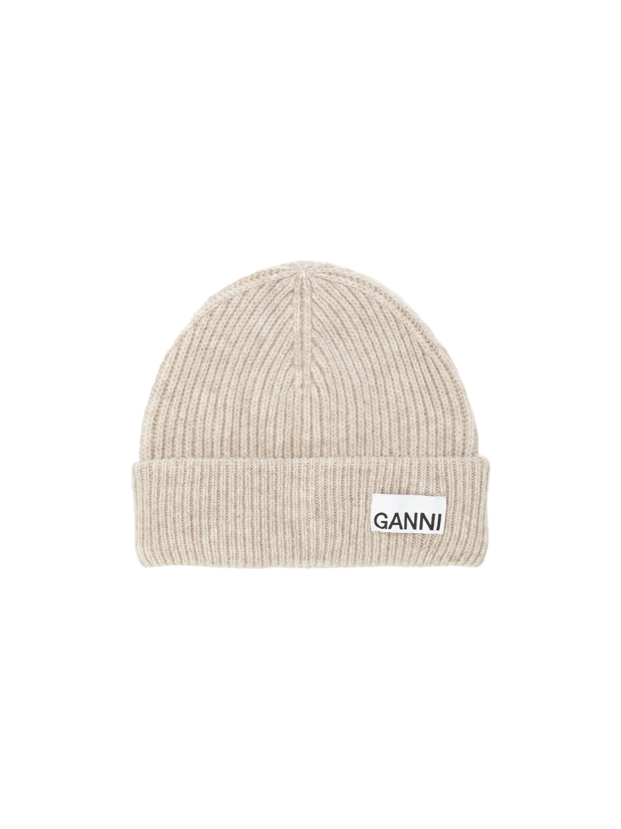 Ganni Light Structured Rib Knit Beanie A5369