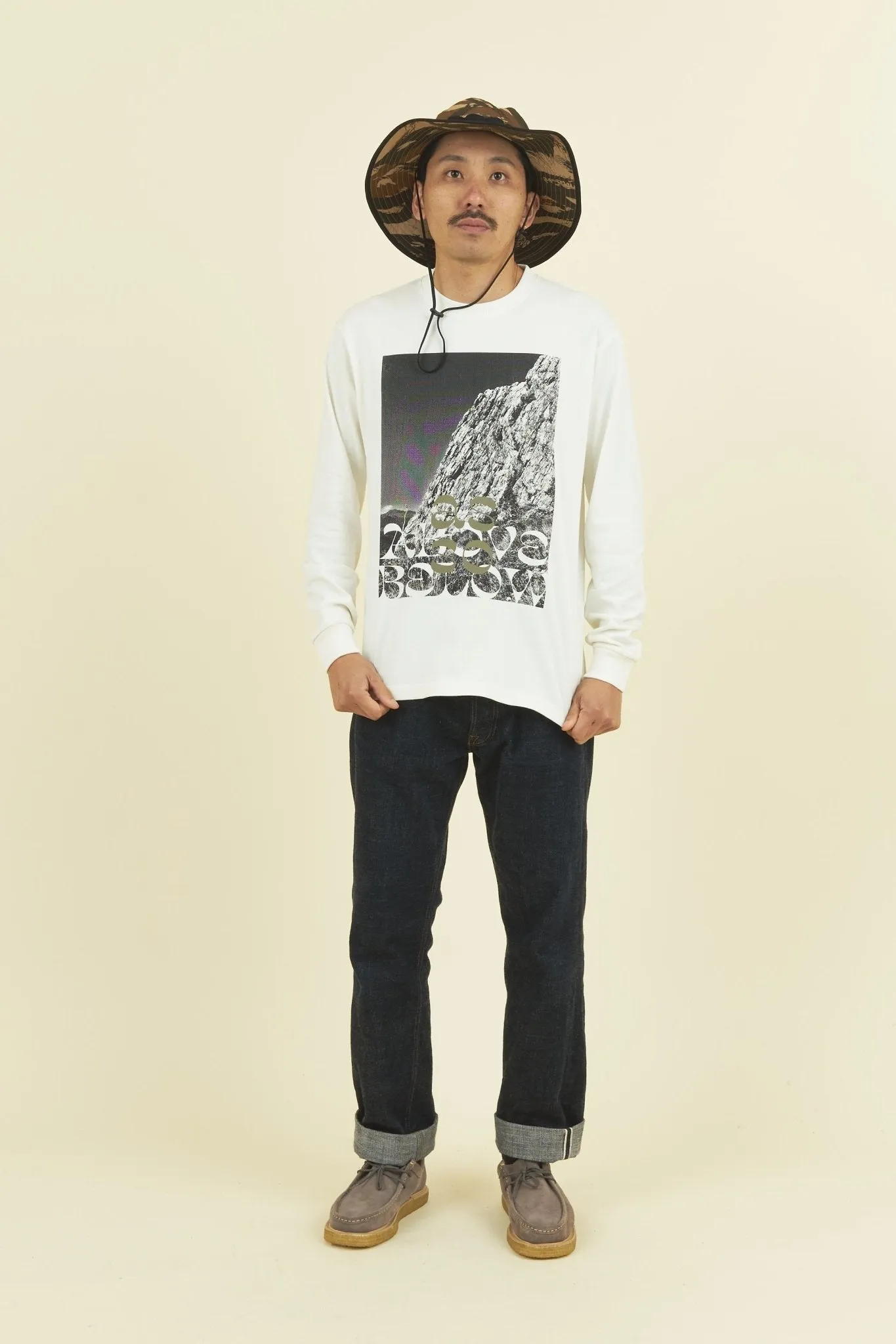 Godspeed Superior Organic L/S T-Shirt 'Ascent' - Natural