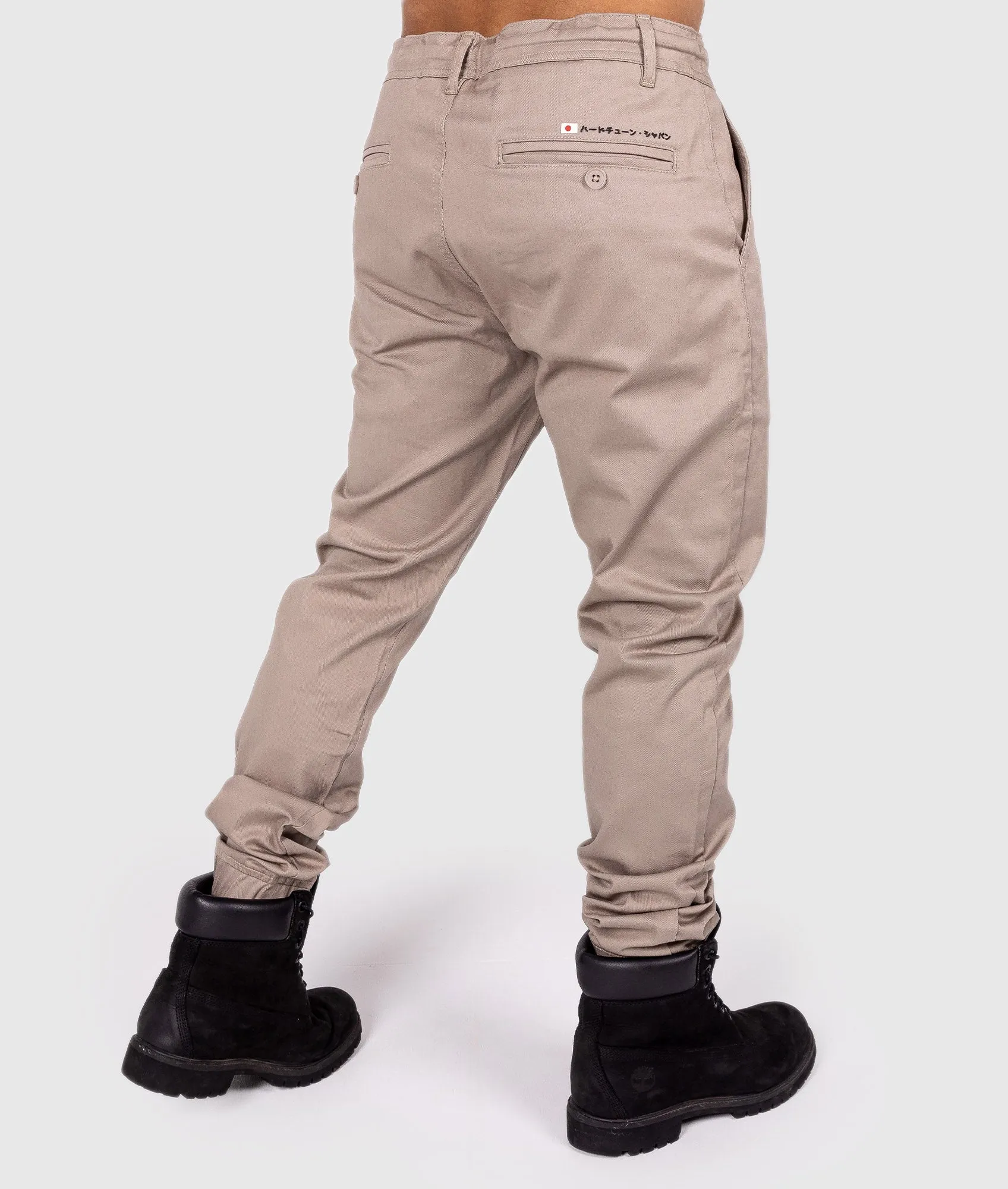 HardTuned Grid Cuffed Chinos - Tan