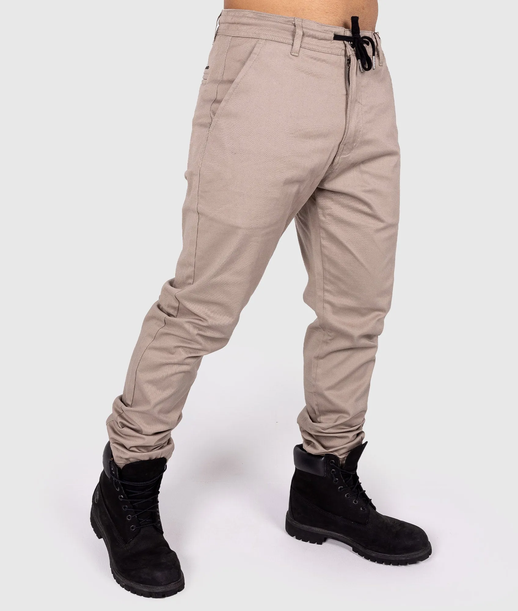 HardTuned Grid Cuffed Chinos - Tan