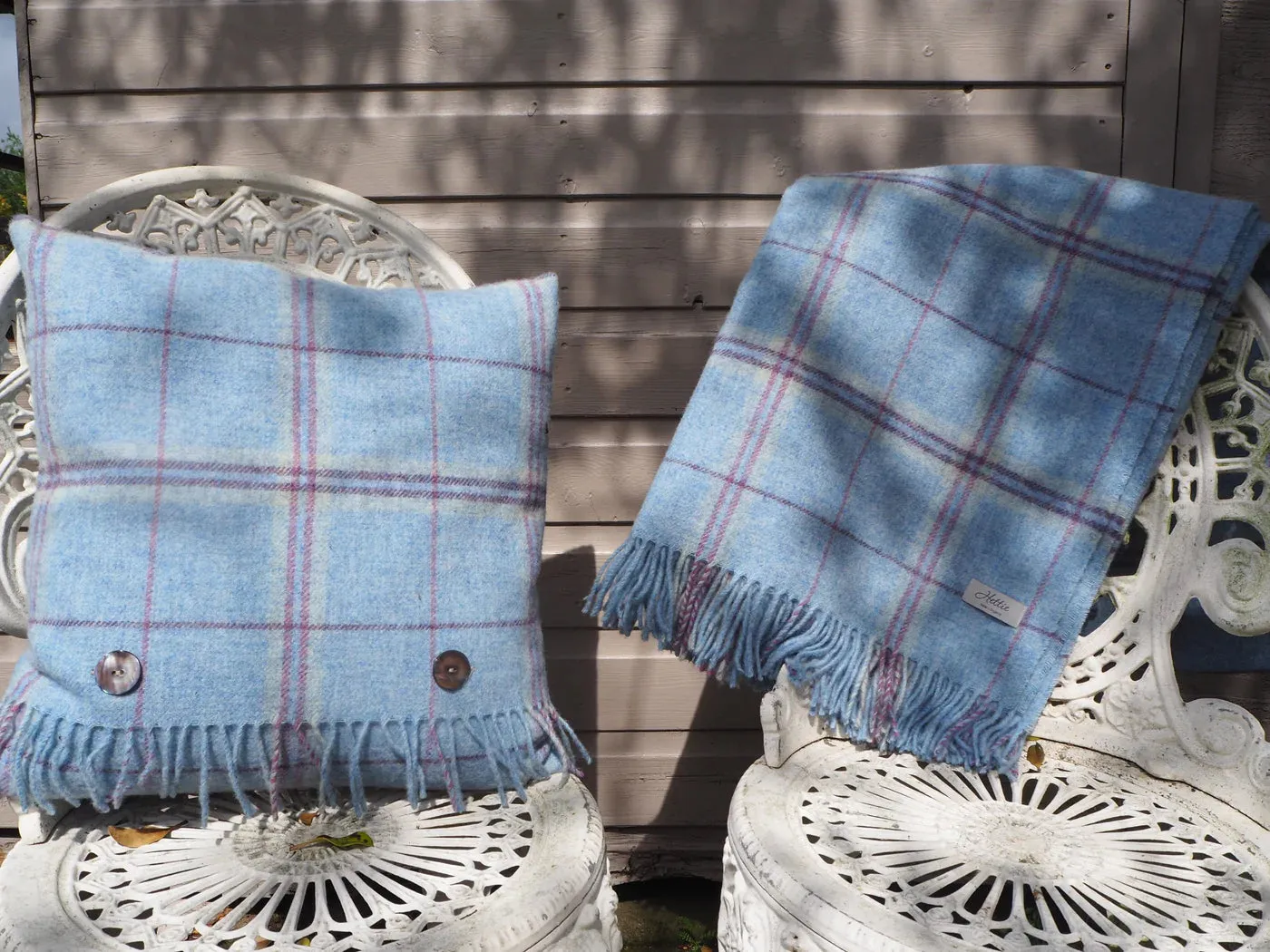 Hettie - Platinum Blue Throw