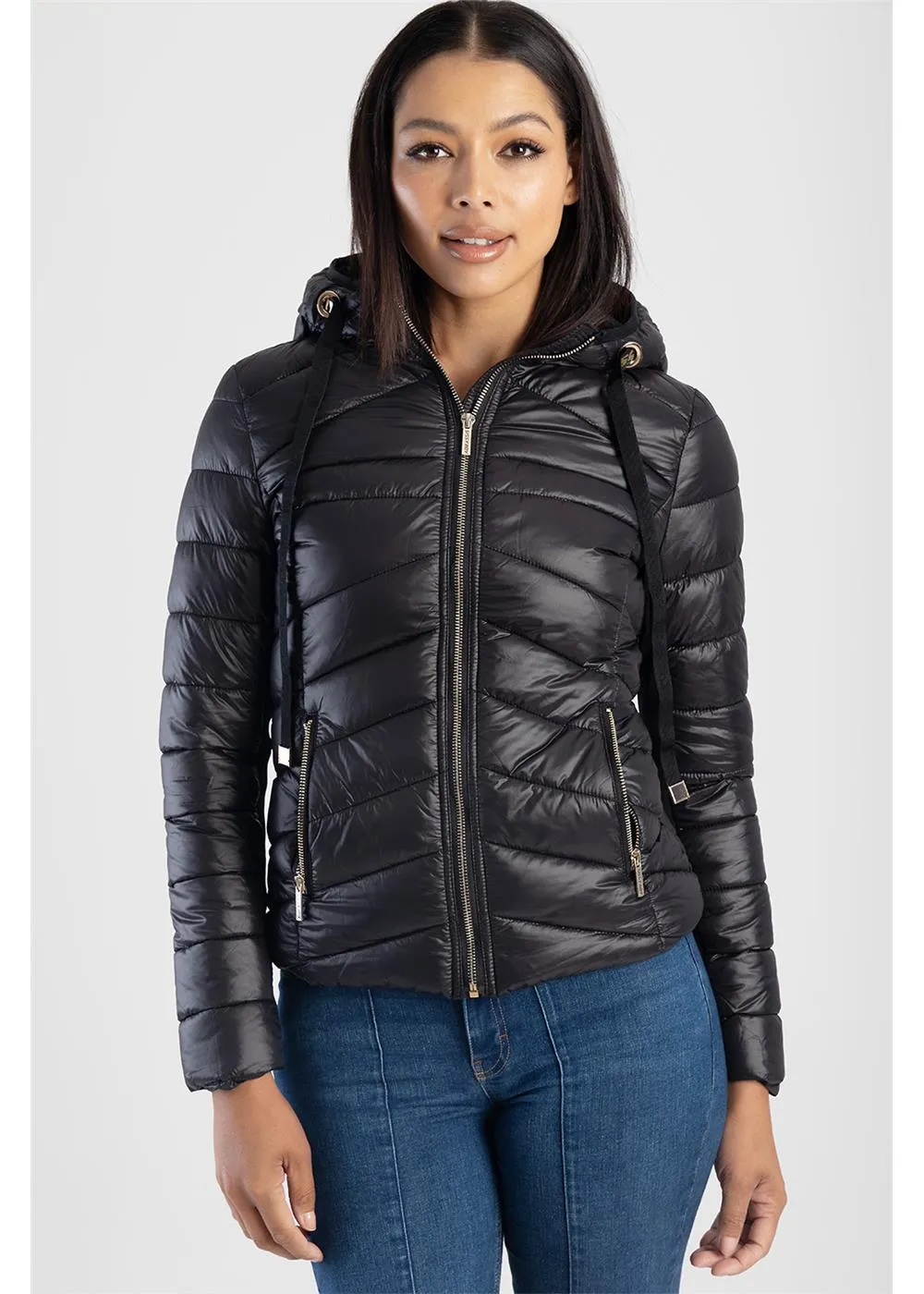 Hooded Zipper Puffer Jacket