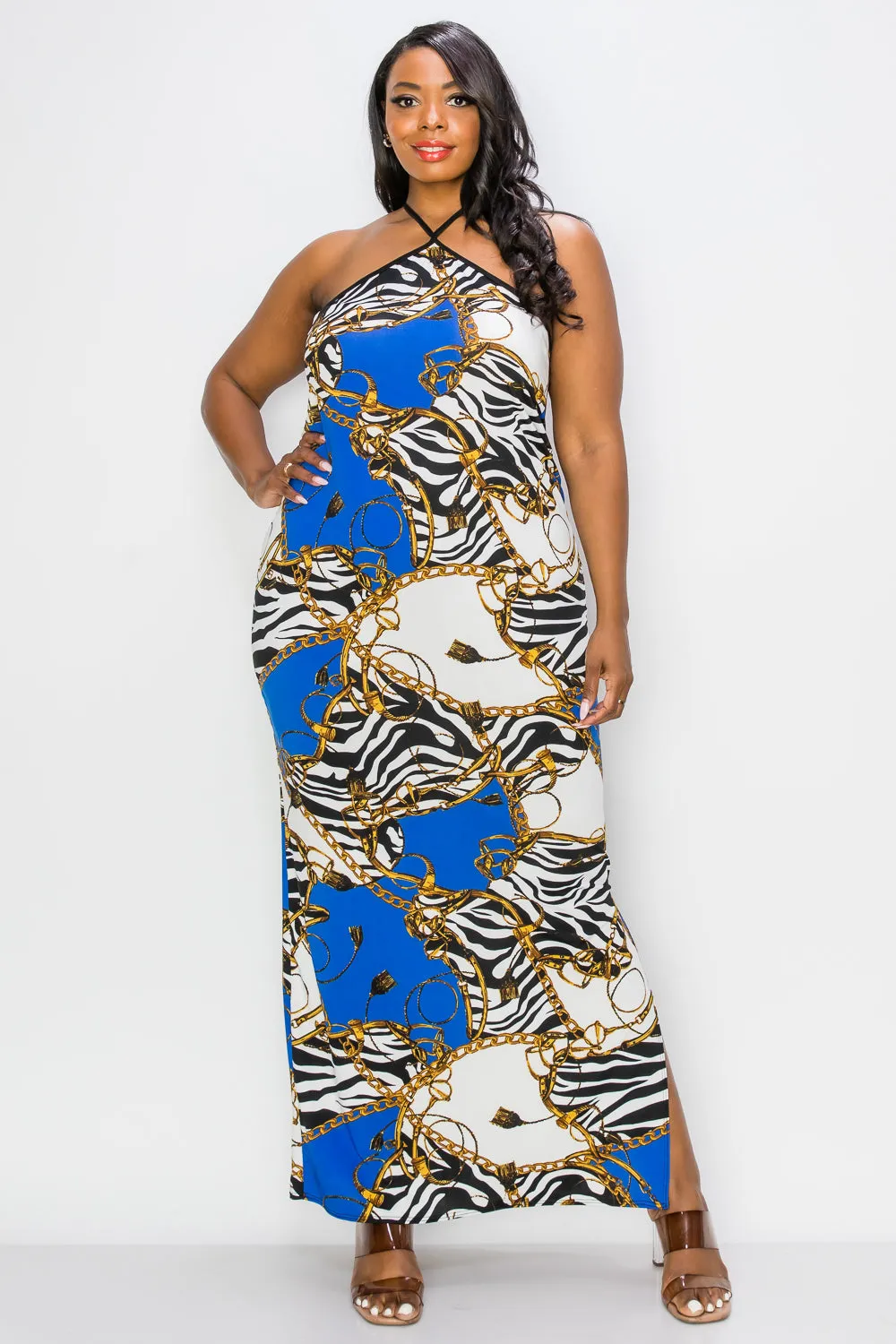 Imani Halter Neck Maxi Dress