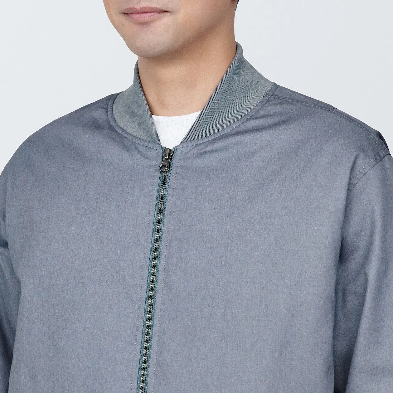 Kapok Blend Padded Bomber Jacket