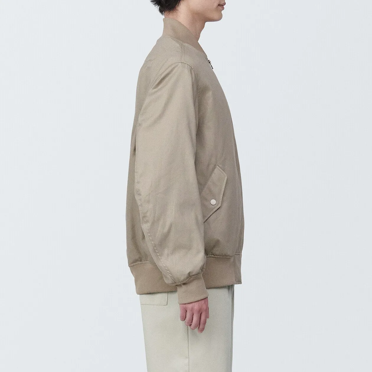 Kapok Blend Padded Bomber Jacket