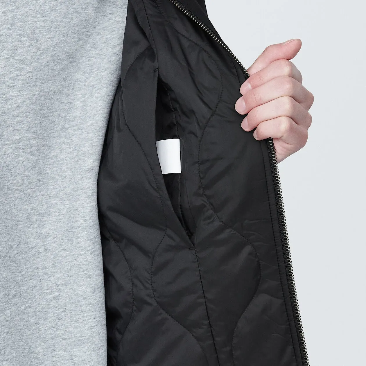 Kapok Blend Padded Bomber Jacket